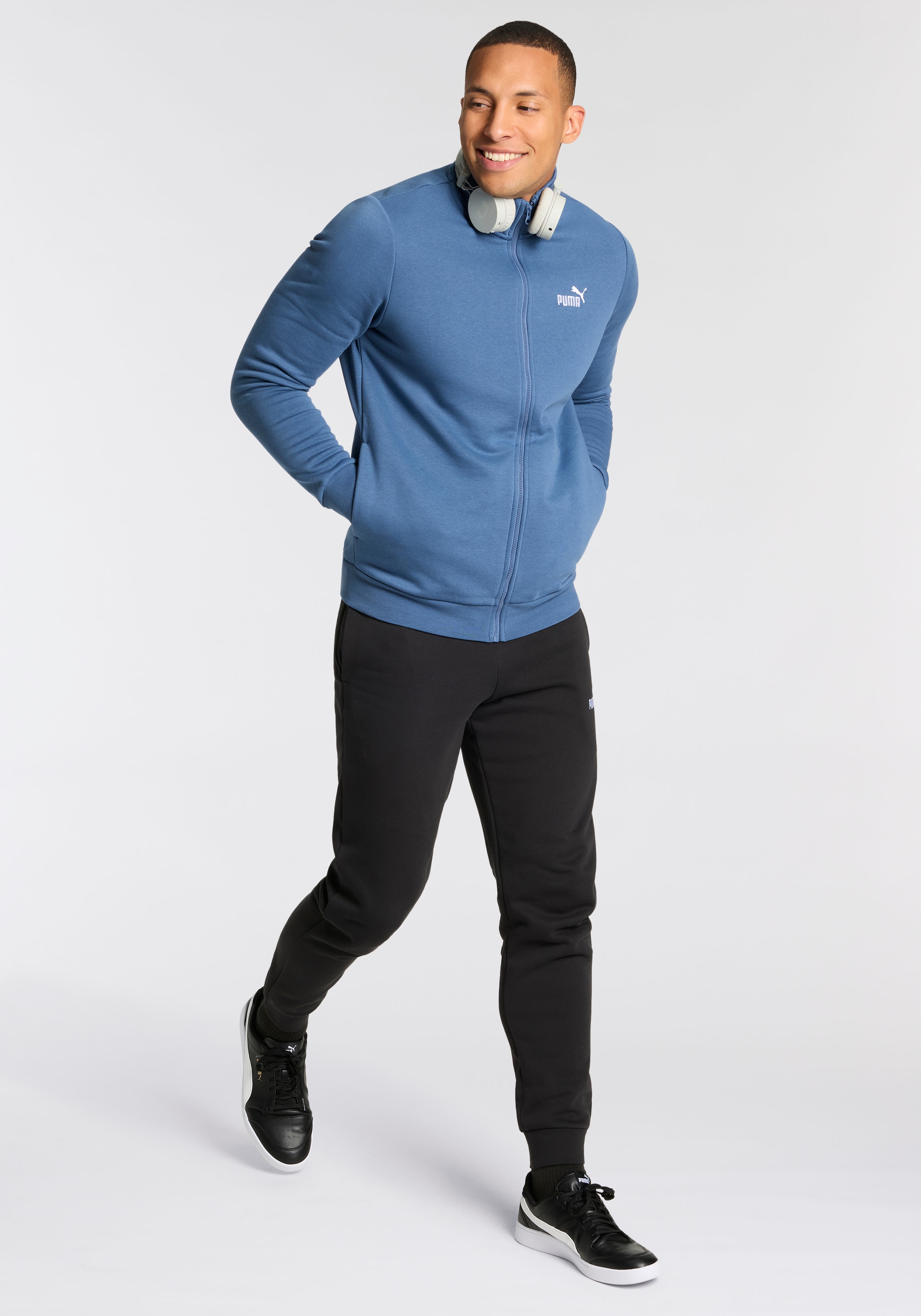 PUMA Trainingsanzug "ESS SWEAT SUIT FL" 2 Stk. sportlicher Stil, Regular Fi günstig online kaufen