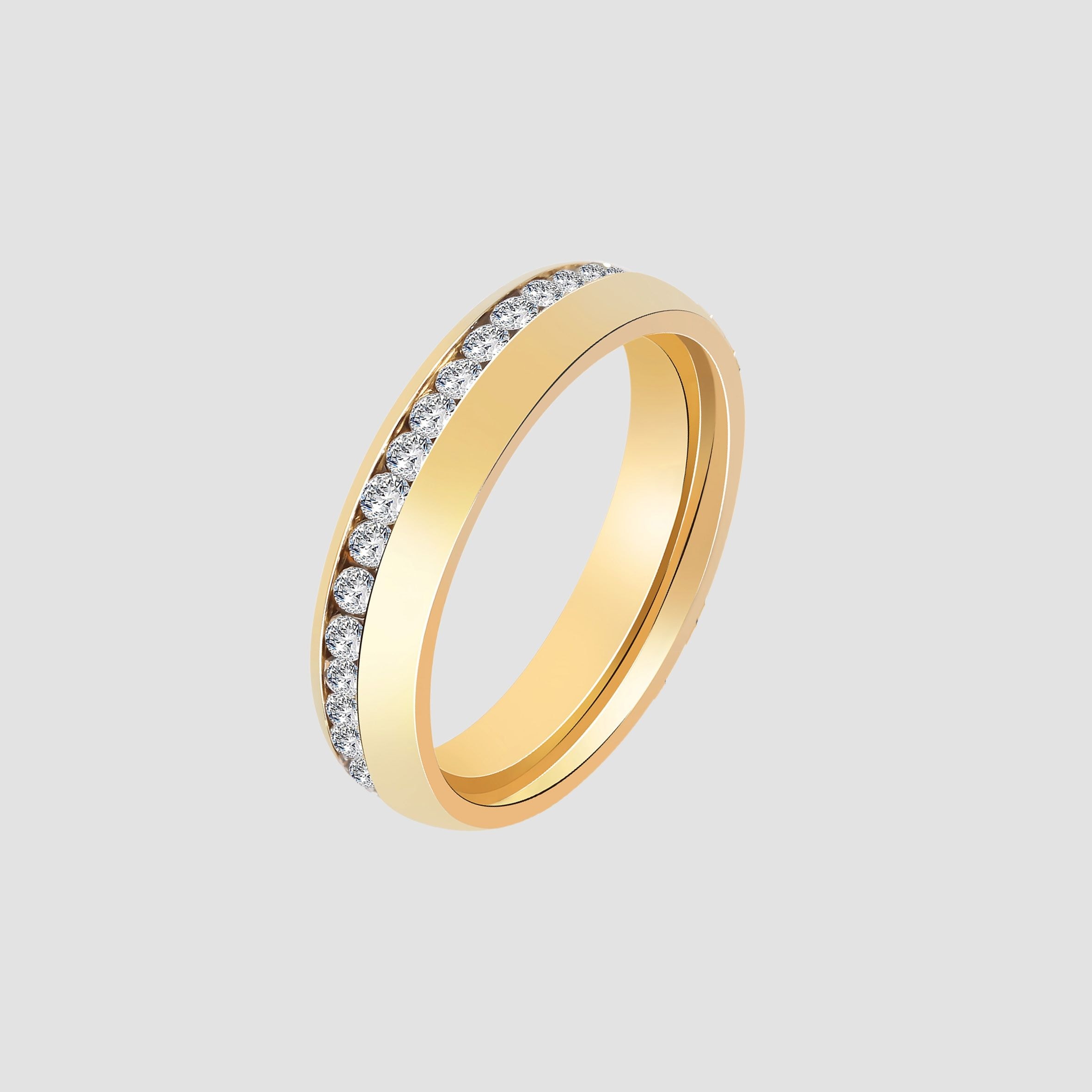 Adelia's Stainless Steel Women's Ring Gold Size 50