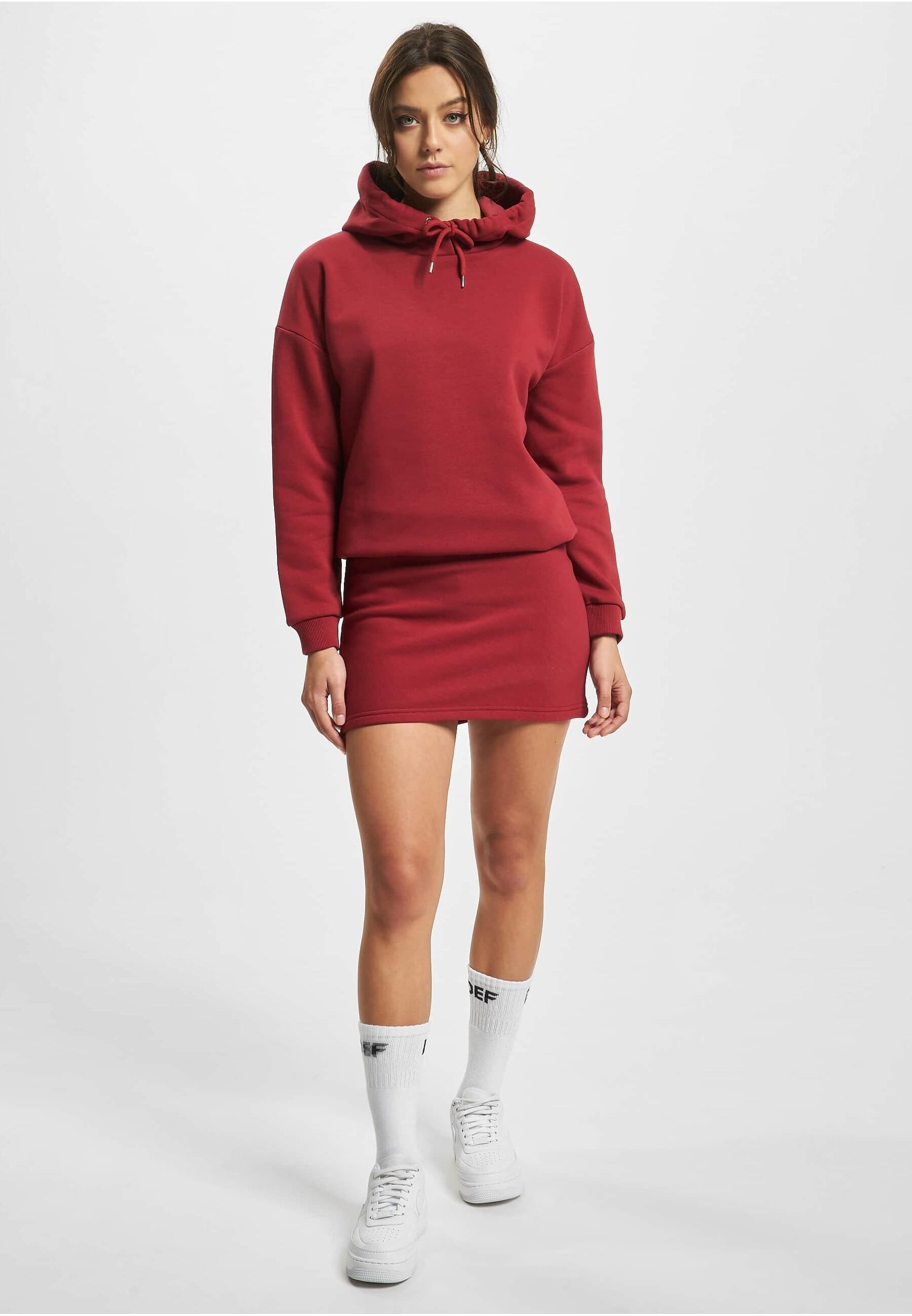 DEF Longpullover »DEF Damen DEF Cropped Hoody Dress Beige«, (1 tlg.)