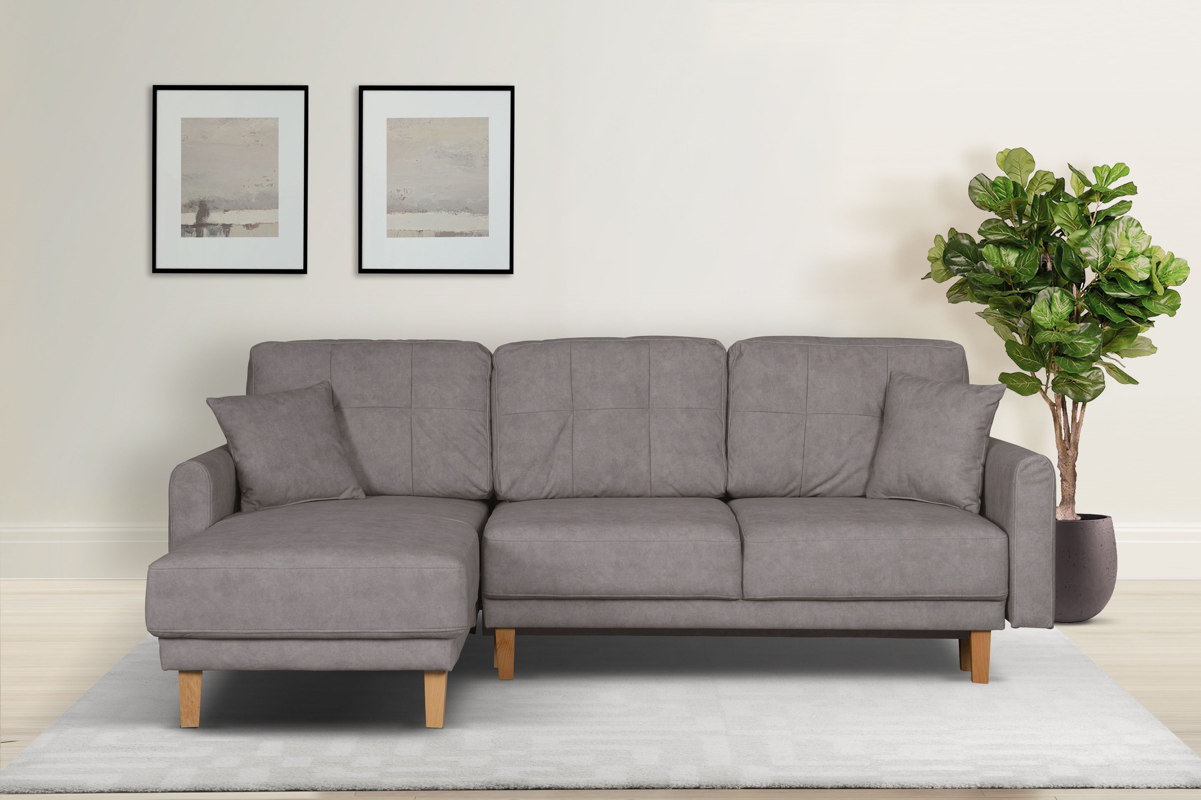 Home affaire Ecksofa "TRIPLO optionale Schlafsofa mit Bettkasten, Maße B/T/ günstig online kaufen