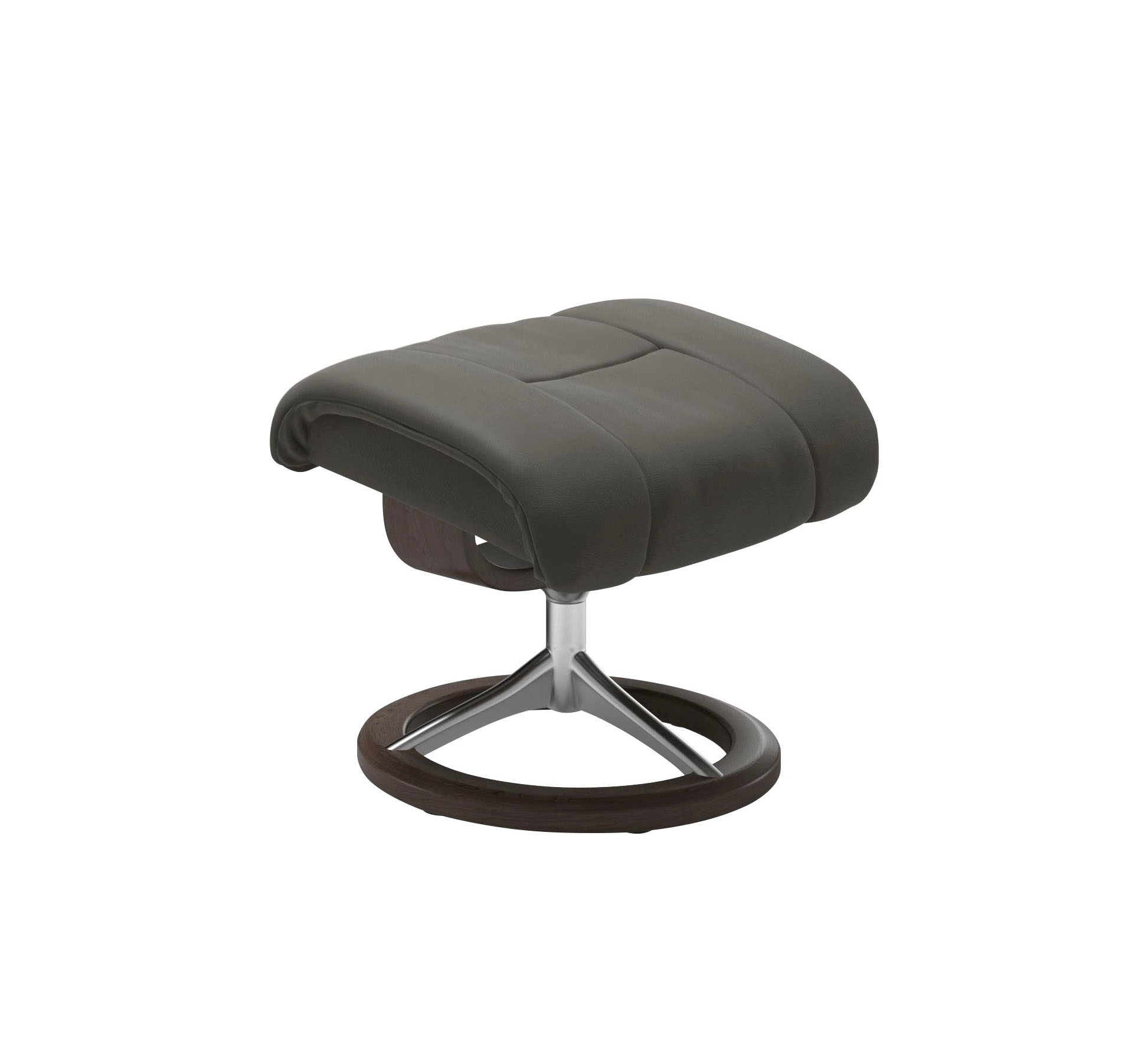 Stressless® Relaxsessel »Reno«, (Set, Relaxsessel mit Hocker), mit Hocker, mit Signature Base, Größe S, M & L, Gestell Wenge