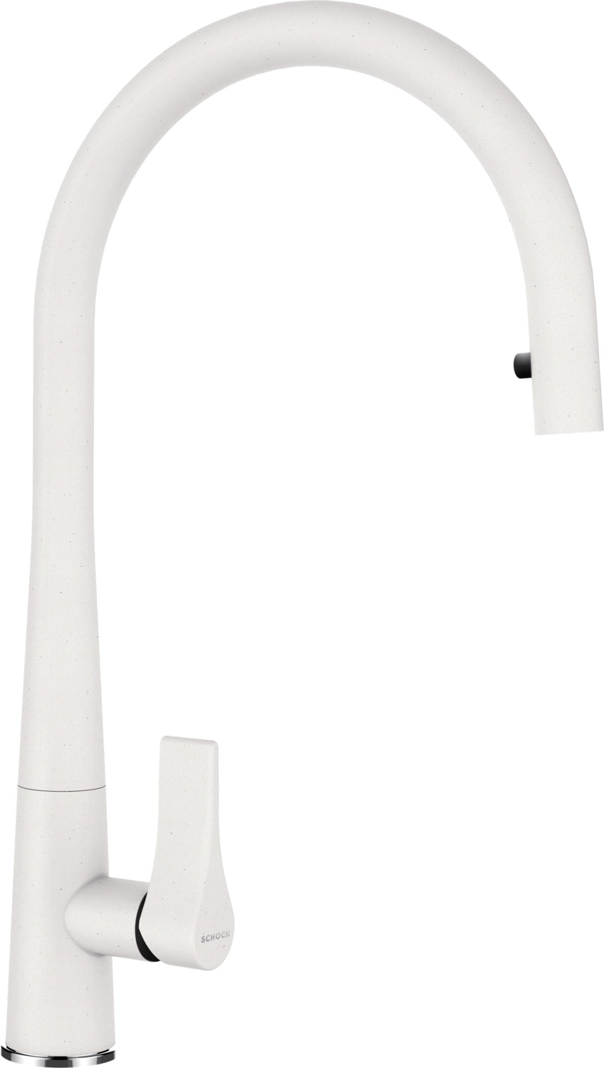 Küchenarmatur SCHOCK, B:22cm H:41cm, weiß, Messing, Armaturen, "Gota", ausziehbarer Auslauf, Rückflussverhinderer, Schwenkbereich 360