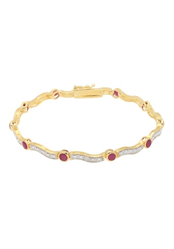 Silberarmband »rubies & diamond«