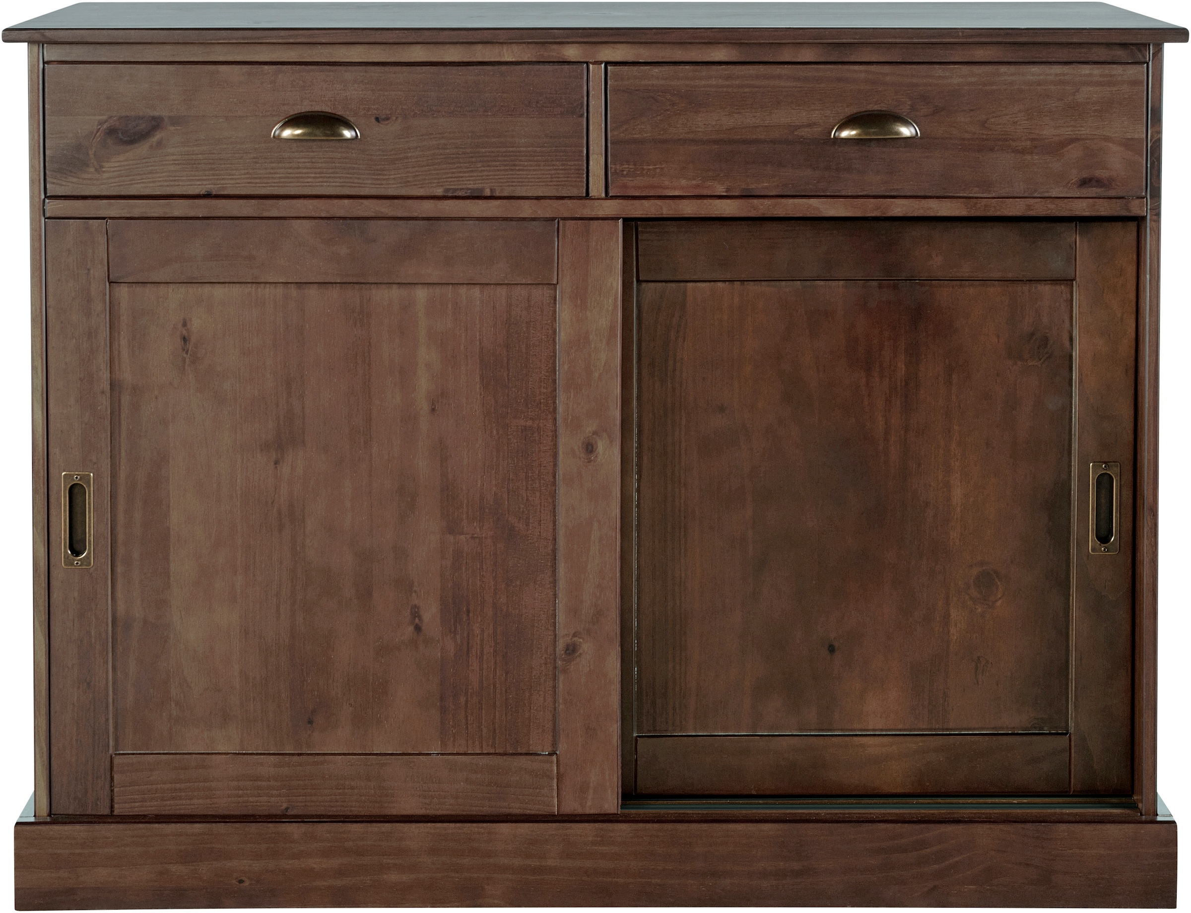 Home affaire Sideboard »Schröder«, Kommode, 2 Schiebetüren, 2 Schubkasten, aus massivem Kiefernholz