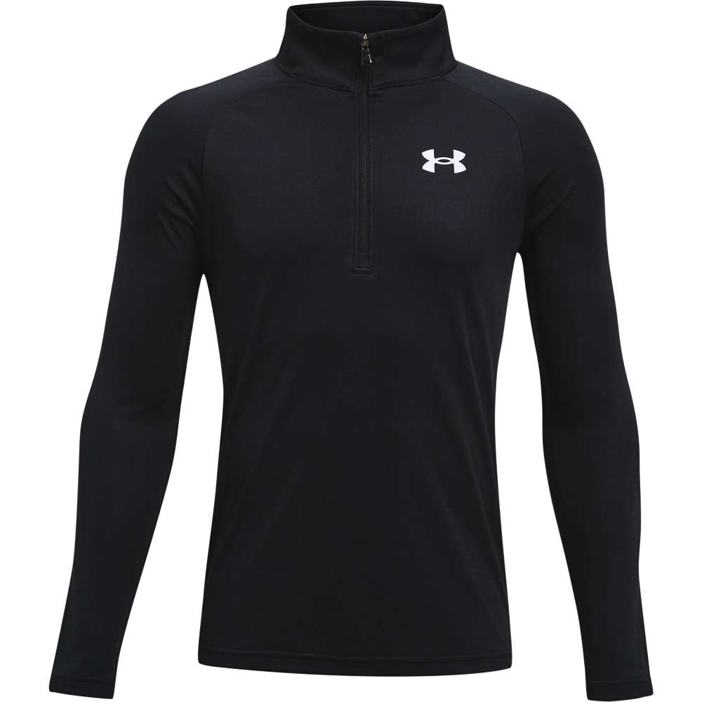 UNDER ARMOUR Jungen Trainingsshirt "UA TECH 2.0 1/2 ZIP", weiß, Gr. M, Obermaterial: 100% Polyester, Shirts, halber Reißverschluss, atmungsaktiv,