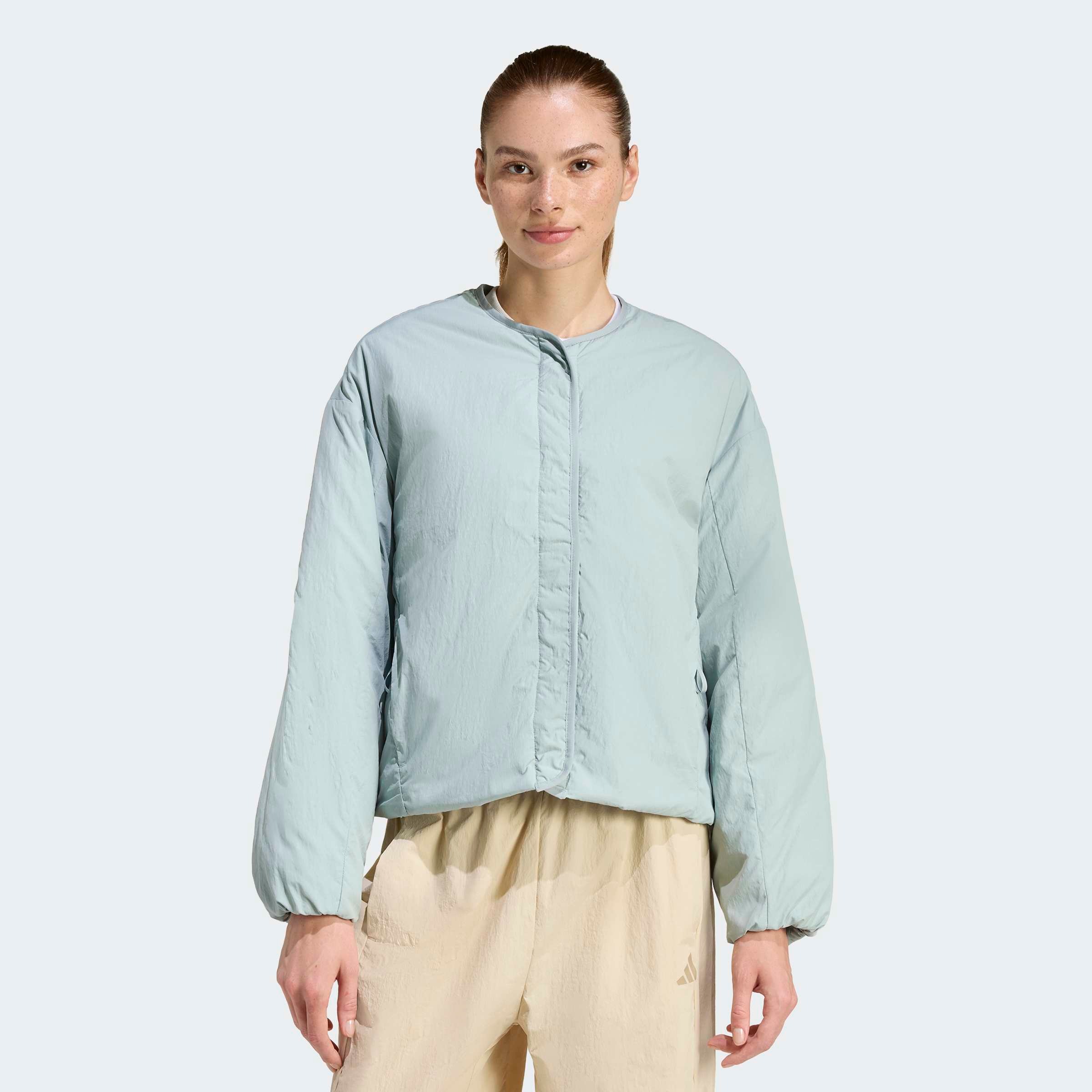 Damen Kurzjacke "W ALL SZN LIN J"wonder sage, Gr. XS, ADIDAS SPORTSWEAR, Obermaterial: 100% Polyamid, Jacken