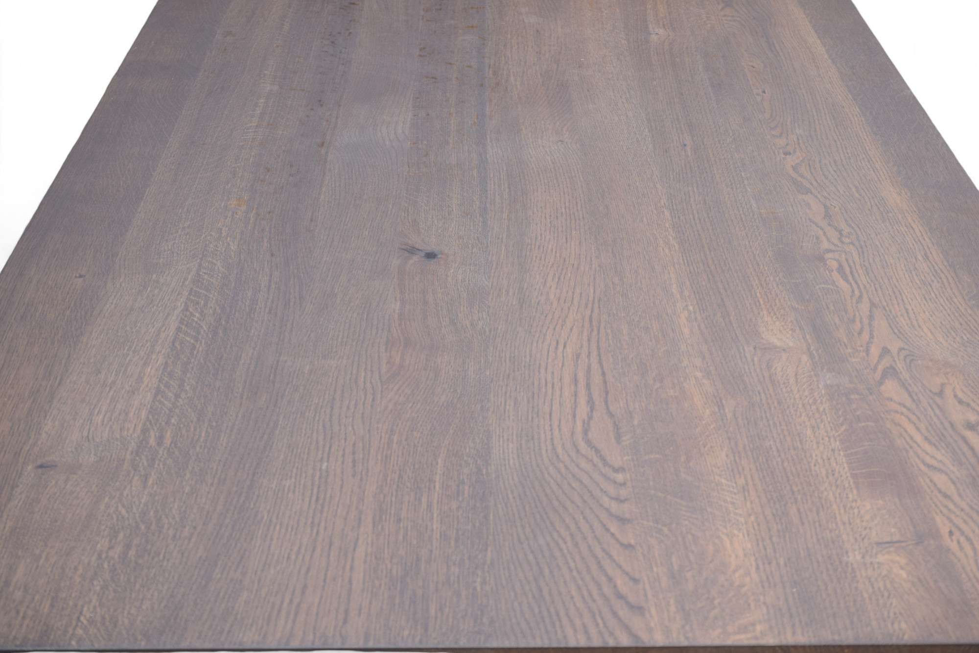 Home affaire Esstisch »Talwiese Küchentisch, U-Form Metallgestell, Wildeiche massiv geölt«, Baum Kante oder Schweizer Kante, erhältlich in 3 Größen und 2 Farben