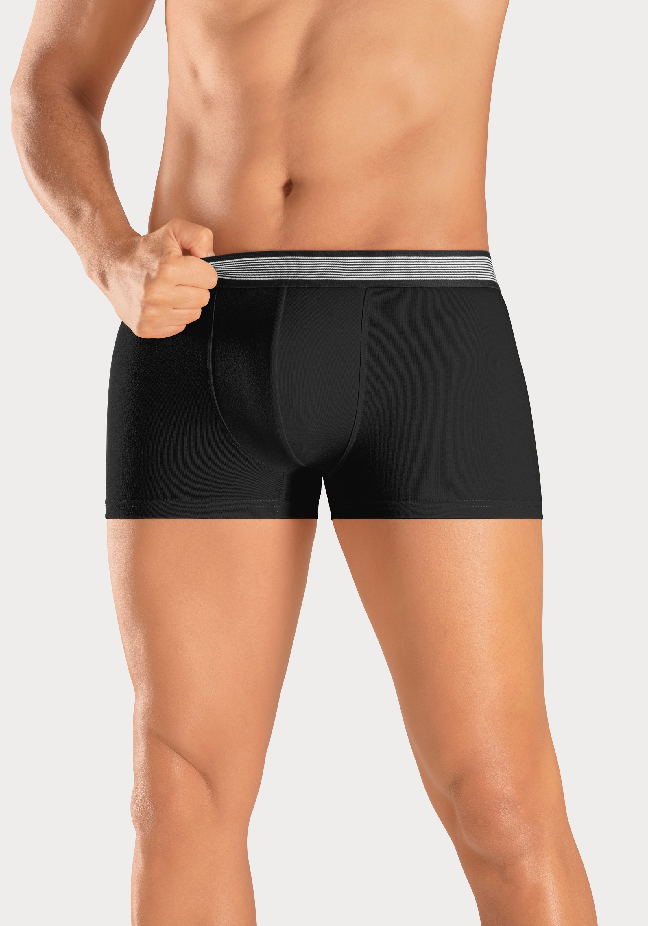 H.I.S Boxer "Boxershorts für Herren" Packung, 4 Stk. mit gestreiftem Webbun günstig online kaufen