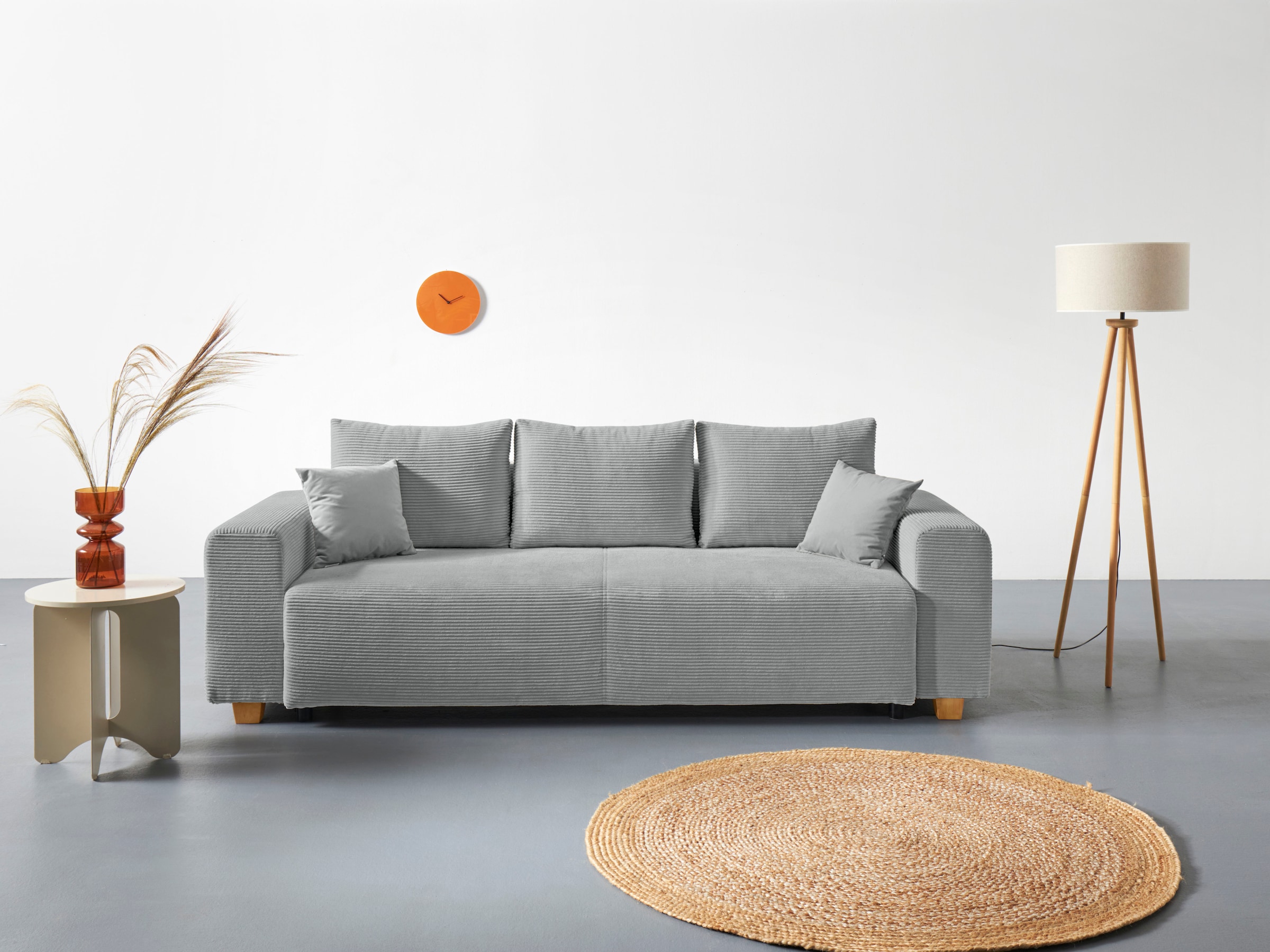 COLLECTION AB Schlafsofa Yves, mit Bettkasten, Bettfunktion und 2 Zierkissen