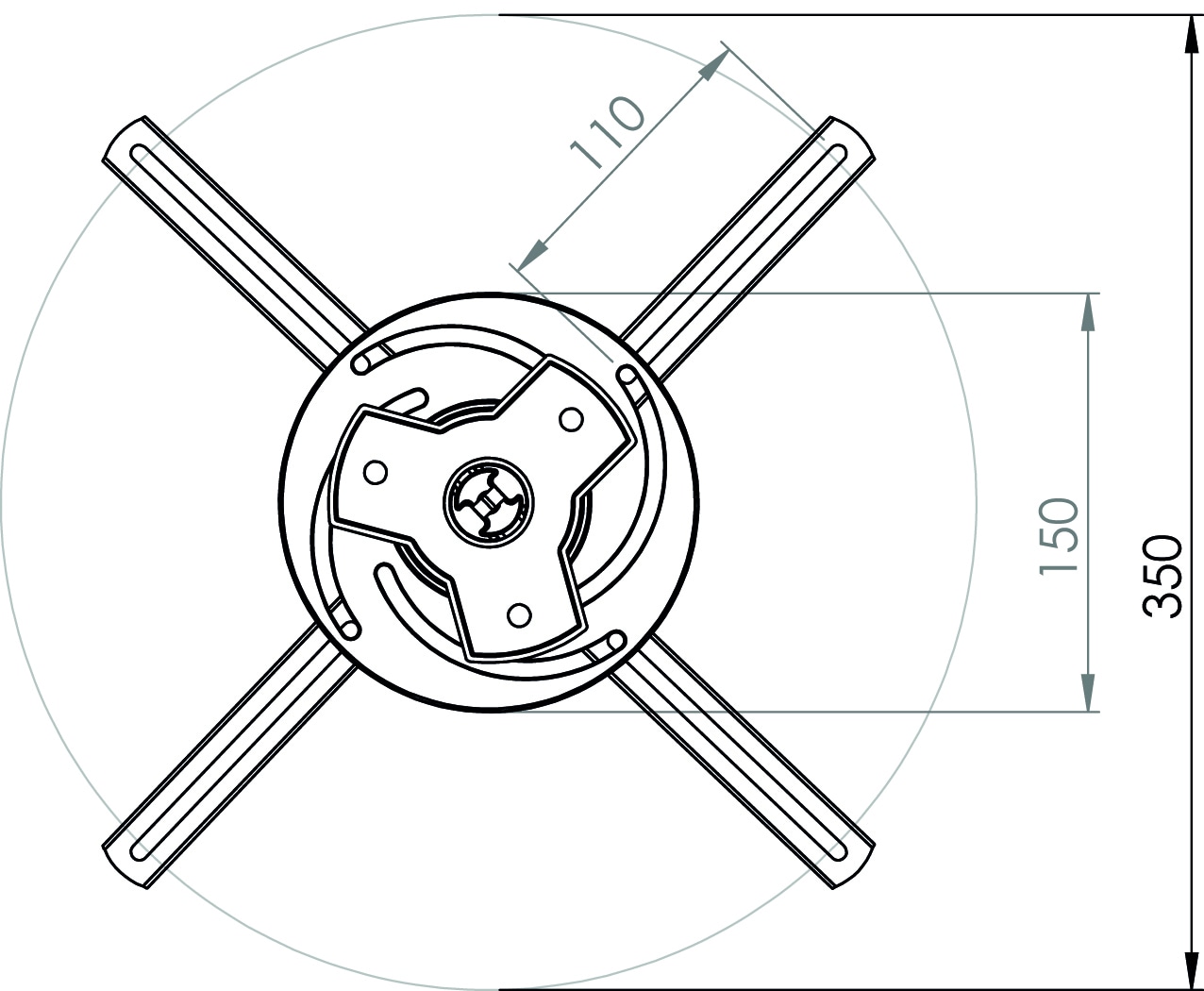 VCM Beamer-Deckenhalterung »Universal Beamer Projektor Deckenhalterung DHP7«