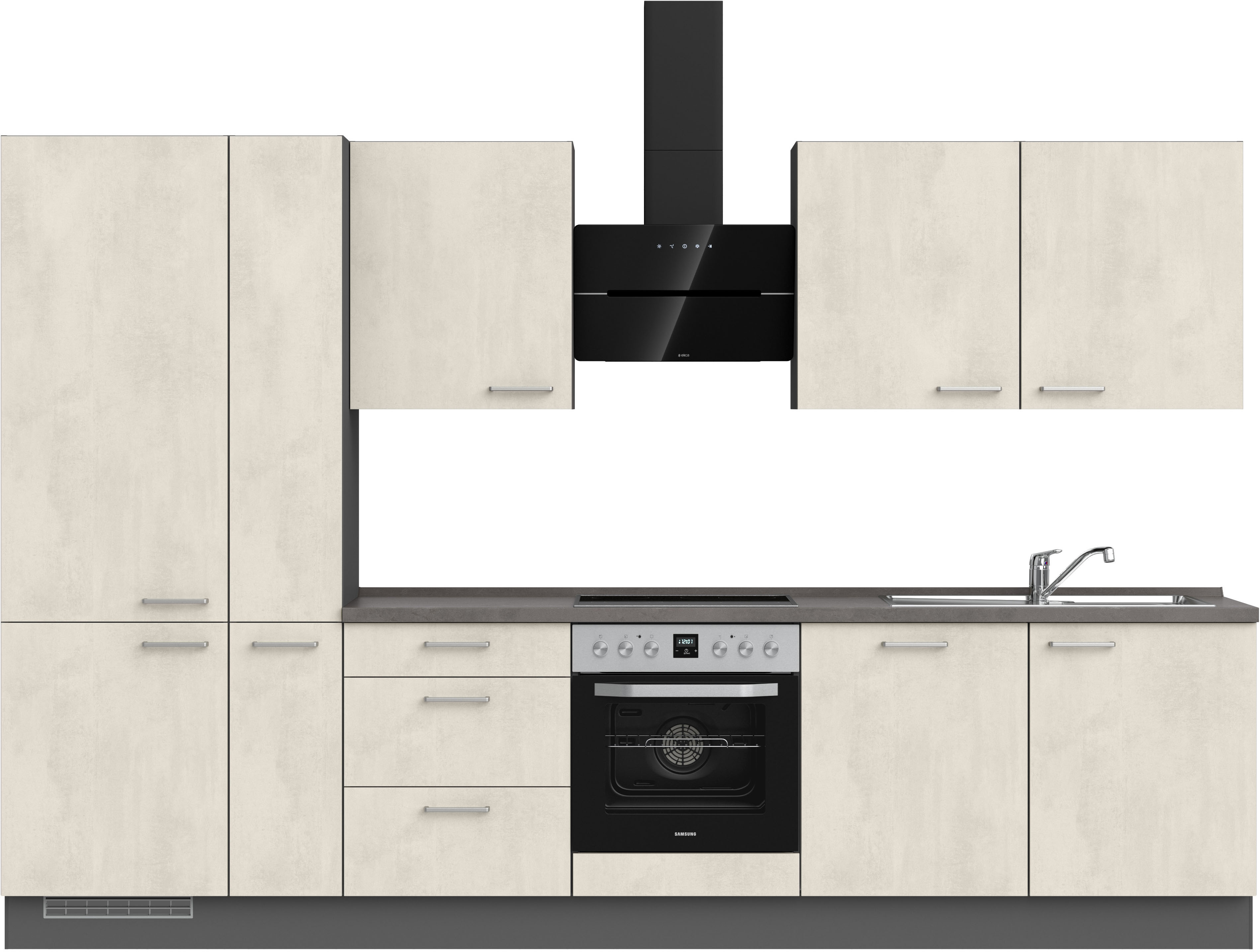 nobilia ""Riva II", NEU: individuell anpassbar mit gratis Profi-Beratung" vormontiert, Breite 330 cm, Ausrichtung wählbar, wahlw. mit E-Geräten