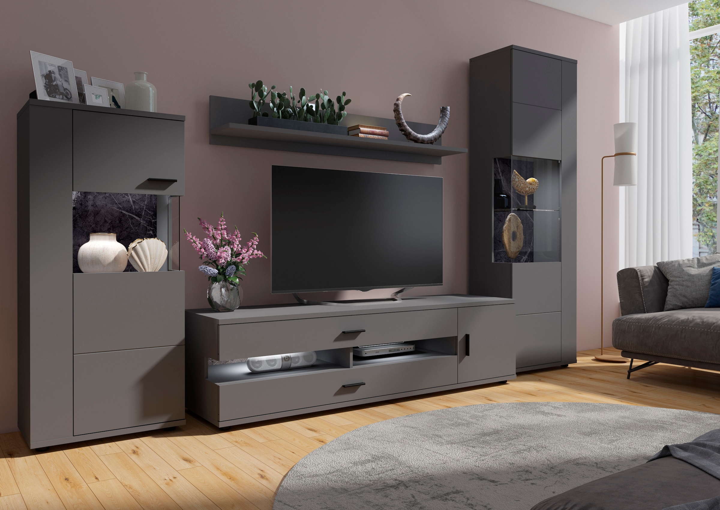 INOSIGN Wohnwand "Henley" Set, 4 Stk. tlg. günstig online kaufen