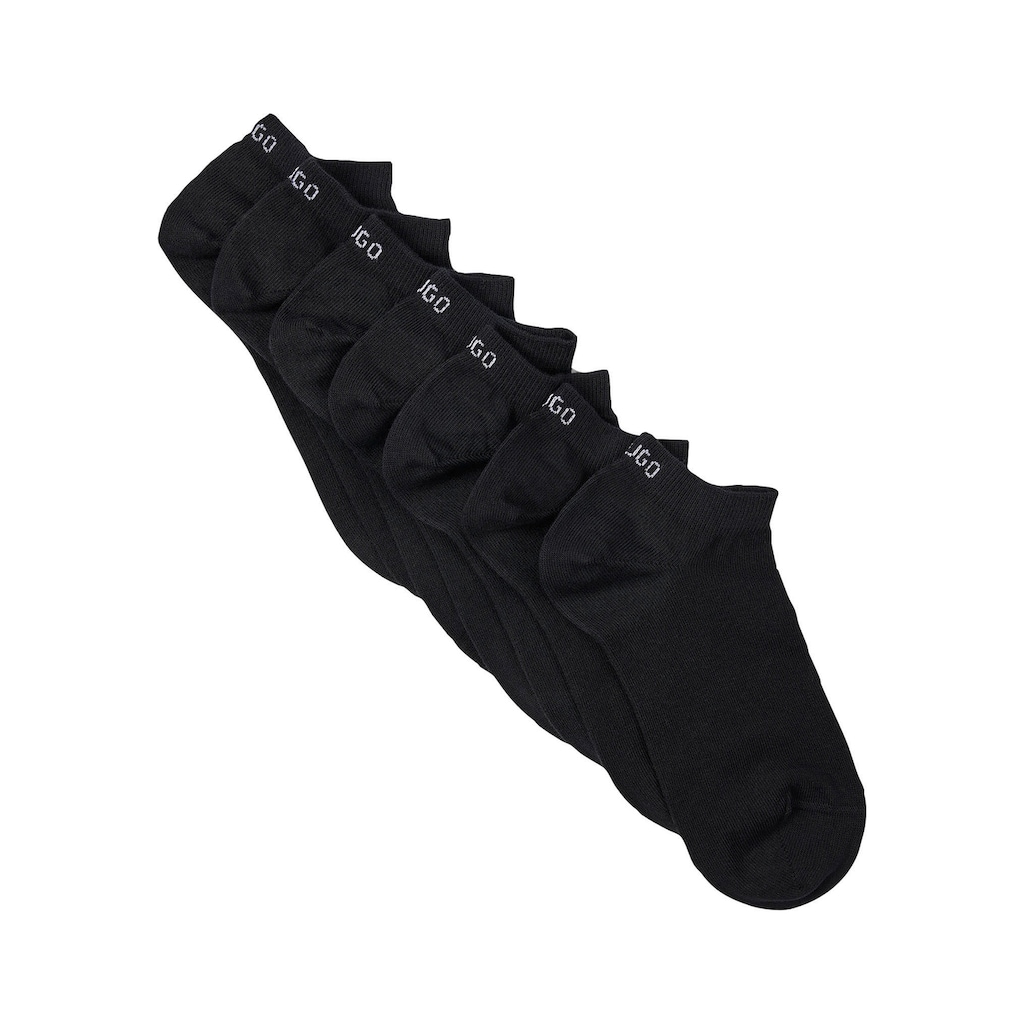 HUGO Sneakersocken »Socken 6P AS UNI CC W 10« (6 Paar) mit Markenschriftzug am Bündchen