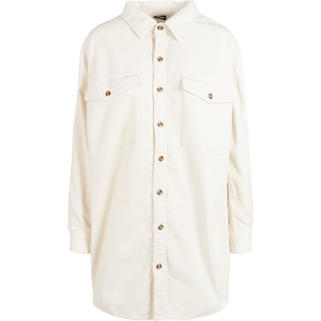 URBAN CLASSICS Hemdbluse »Urban Classics Damen Ladies Long Corduroy Overshirt«