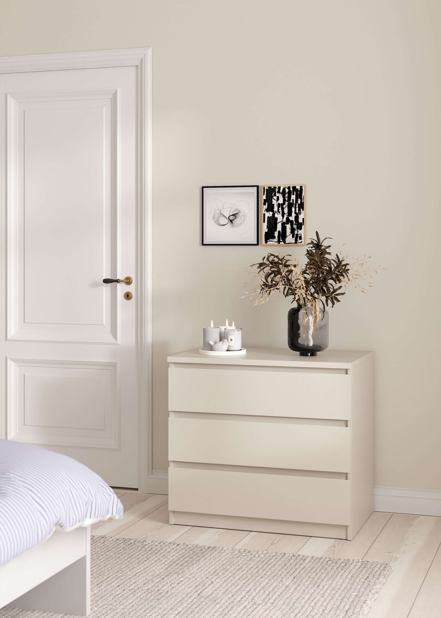 Home affaire Kommode "Naia" Modern, mehrere Farben,abgerundete Schubladenkanten auf Metallgleiter