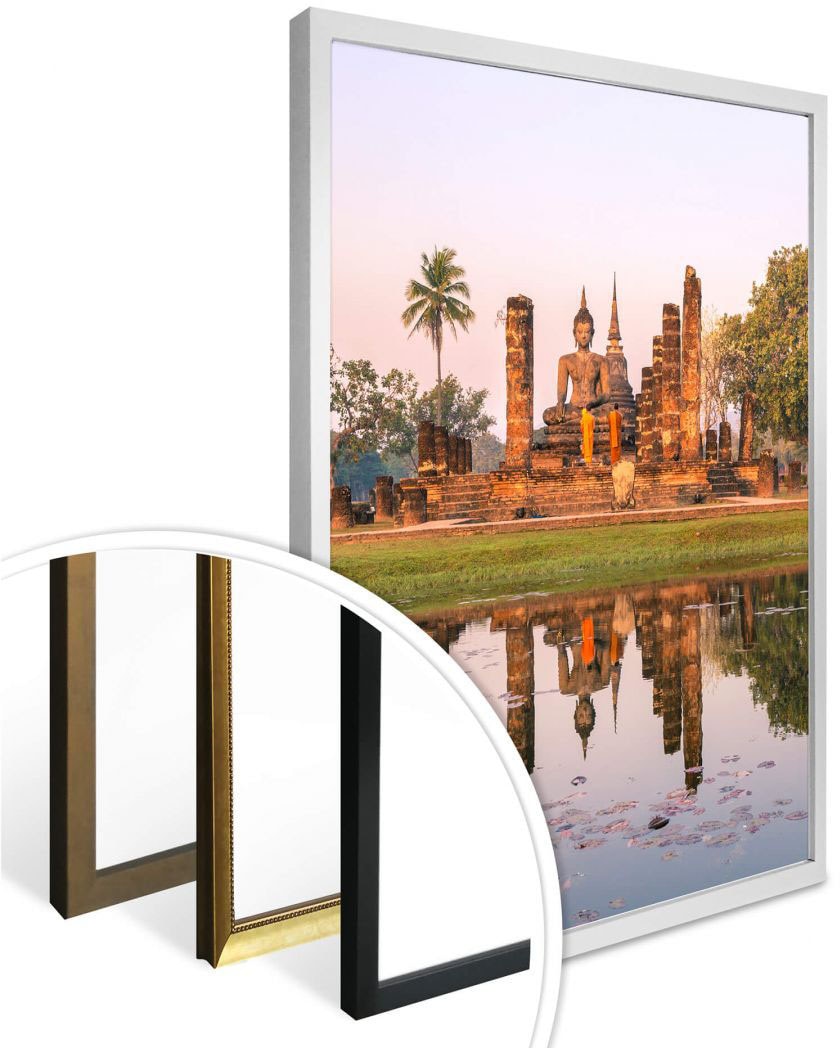 BAUR Wall-Art Poster kaufen St.), Wandbild, Sukhothai«, | Wandposter Gebäude, »Buddhistischer Poster, Bild, Tempel (1