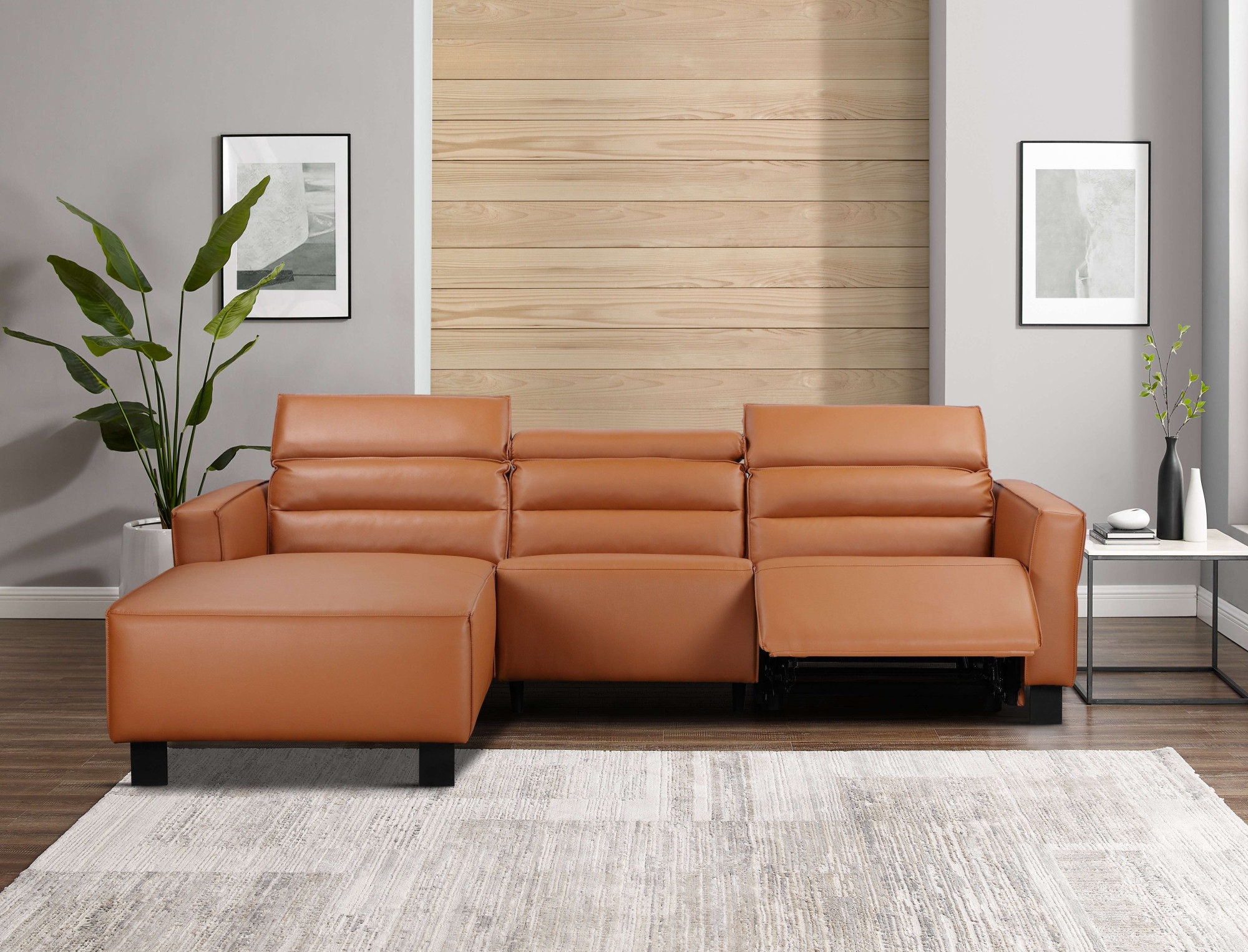 Places of Style Ecksofa »Carpari, L-Form, 263 cm, manuelle o. elektrische Relaxfunktion,«, USB A/C und Kopfteilverstellung