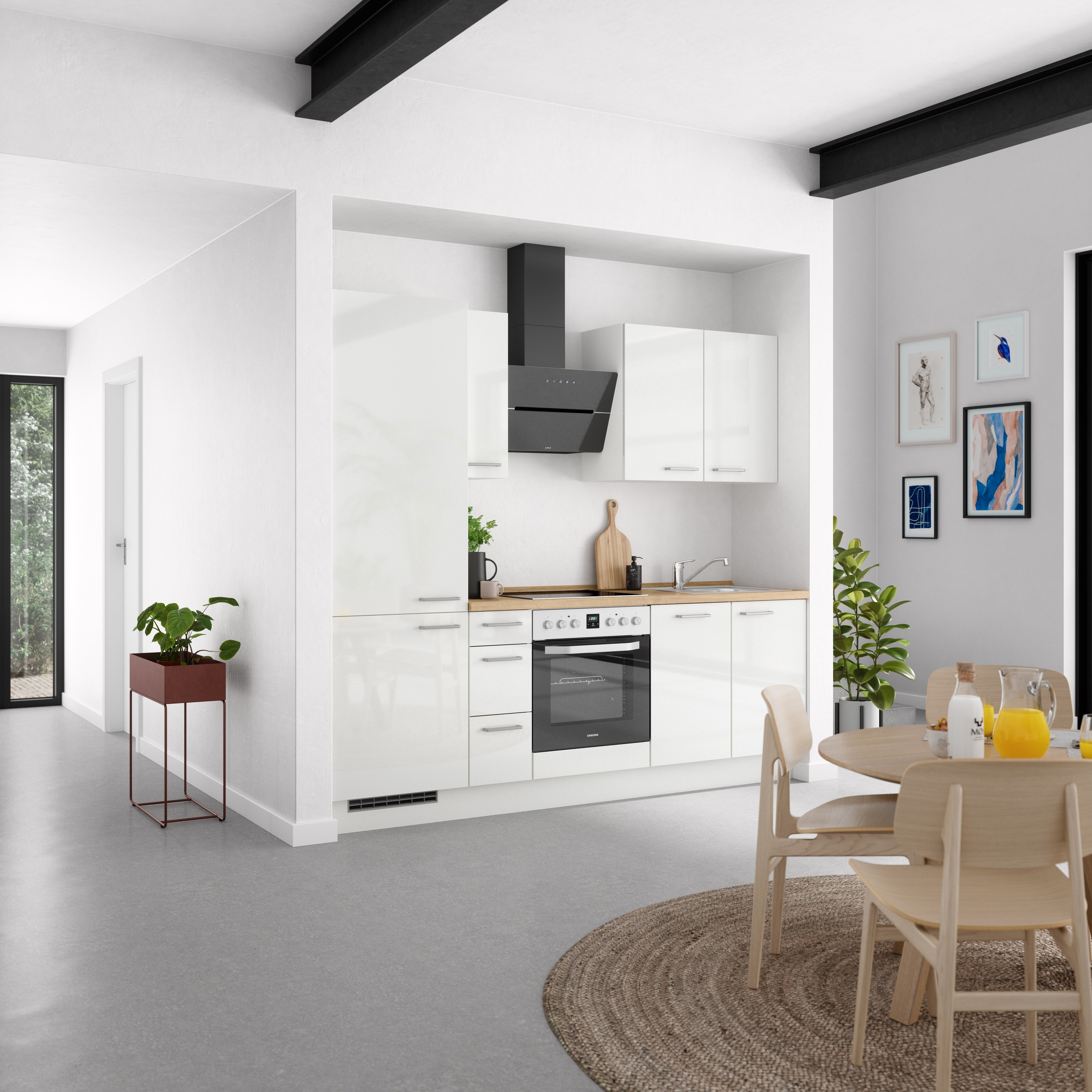 nobilia® Küchenzeile »"Flash II"«, vormontiert, Ausrichtung wählbar, Breite 240 cm, wahlw. mit E-Geräten