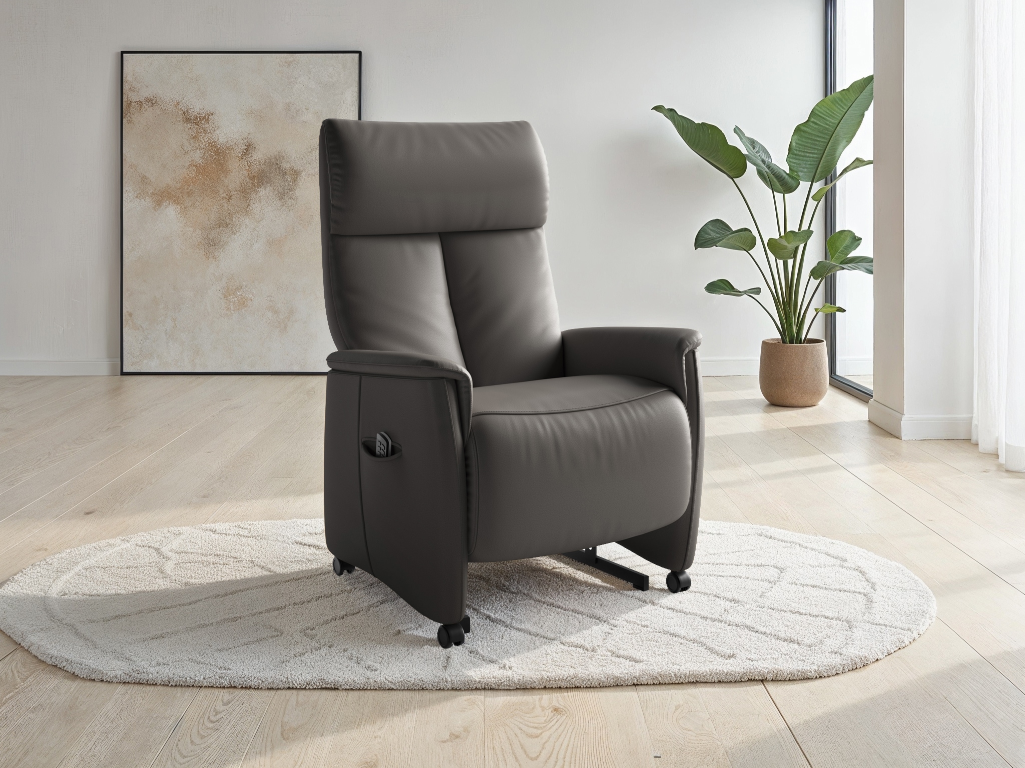 sit&more TV-Sessel "Cremona Comfort Plus, Leder" bis 200 Kg belastbar, mit Herz-Waage Funktion
