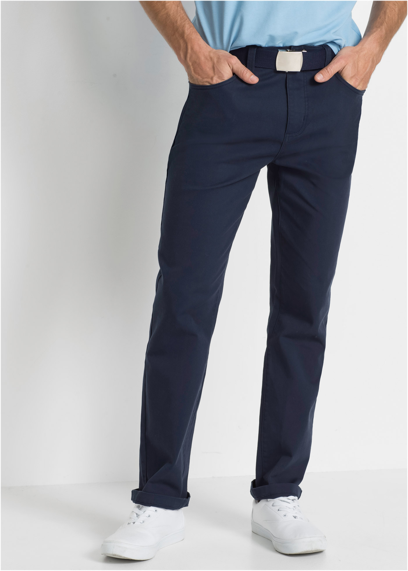 bonprix 1100000002199 "Classic Fit Stretch-Hose, Straight" Five-Pocket-Design, mit Eingrifftaschen, Gesäßtaschen und Coinpocket