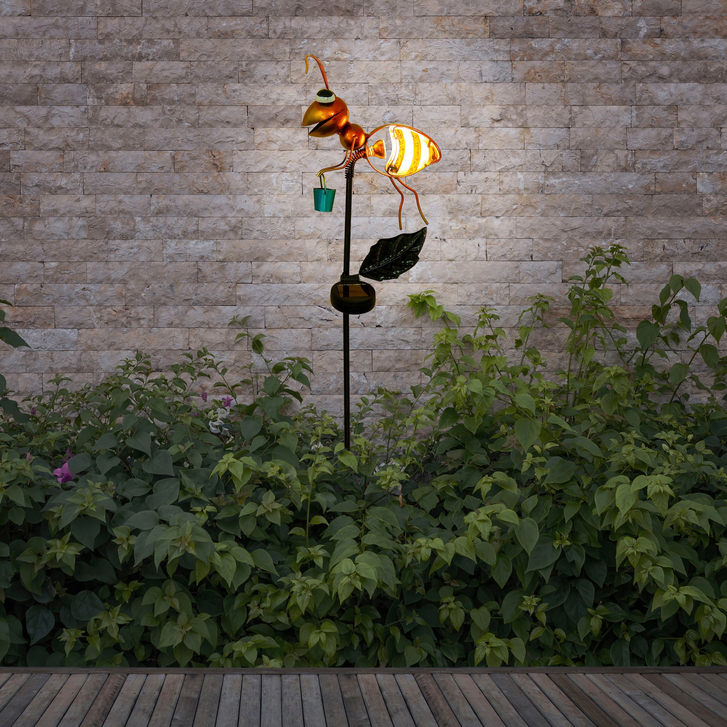 näve LED Solarleuchte "Ameise", 1 flammig, Höhe ca. 90cm, warmweißes Licht, günstig online kaufen