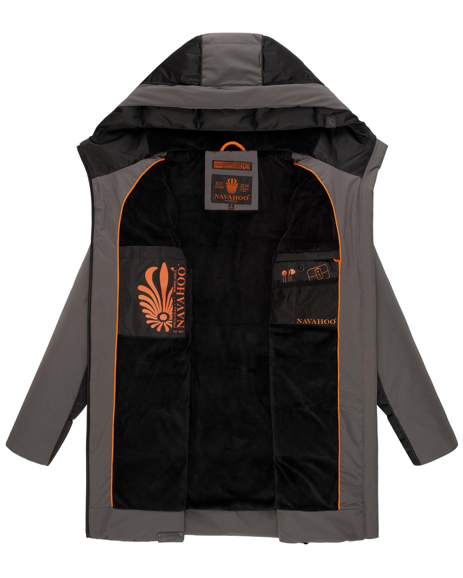 Navahoo Steppjacke »Samtkätzchen«, mit Kapuze, Modischer, gesteppter Damen Winter Kurzmantel