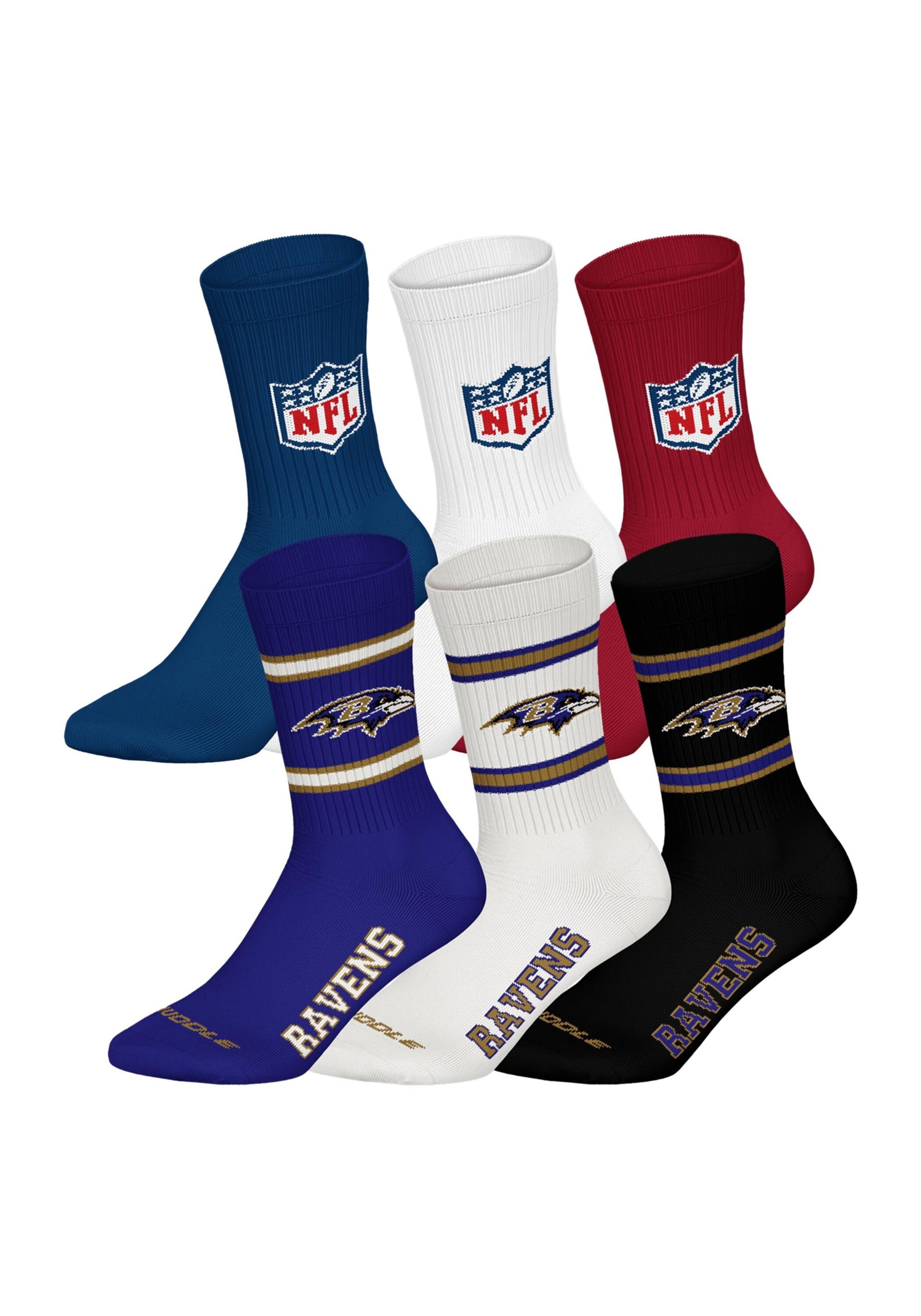 NFL Kurzsocken "Socken NFL 6Pack Crew Socks 6er Pack"