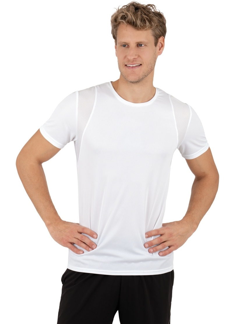 TRIGEMA Herren T-Shirt "TRIGEMA COOLMAX Sport T-Shirt", weiß, Gr. XXL, 100% Polyester (recycelt), Shirts