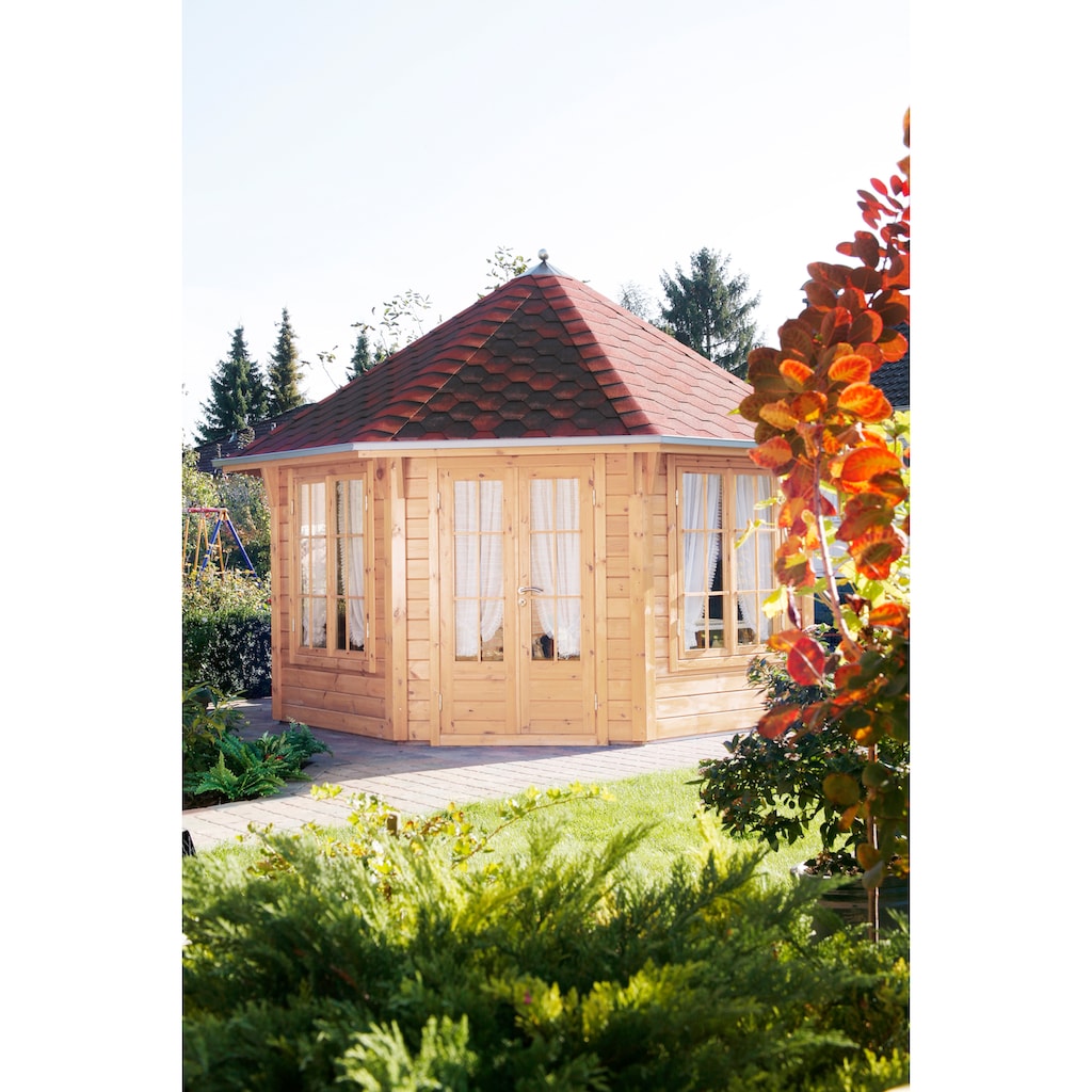 Wolff Holzpavillon »Roma 4.0«, (Set), BxT: 480x480 cm, mit Dachschindeln und Fußboden