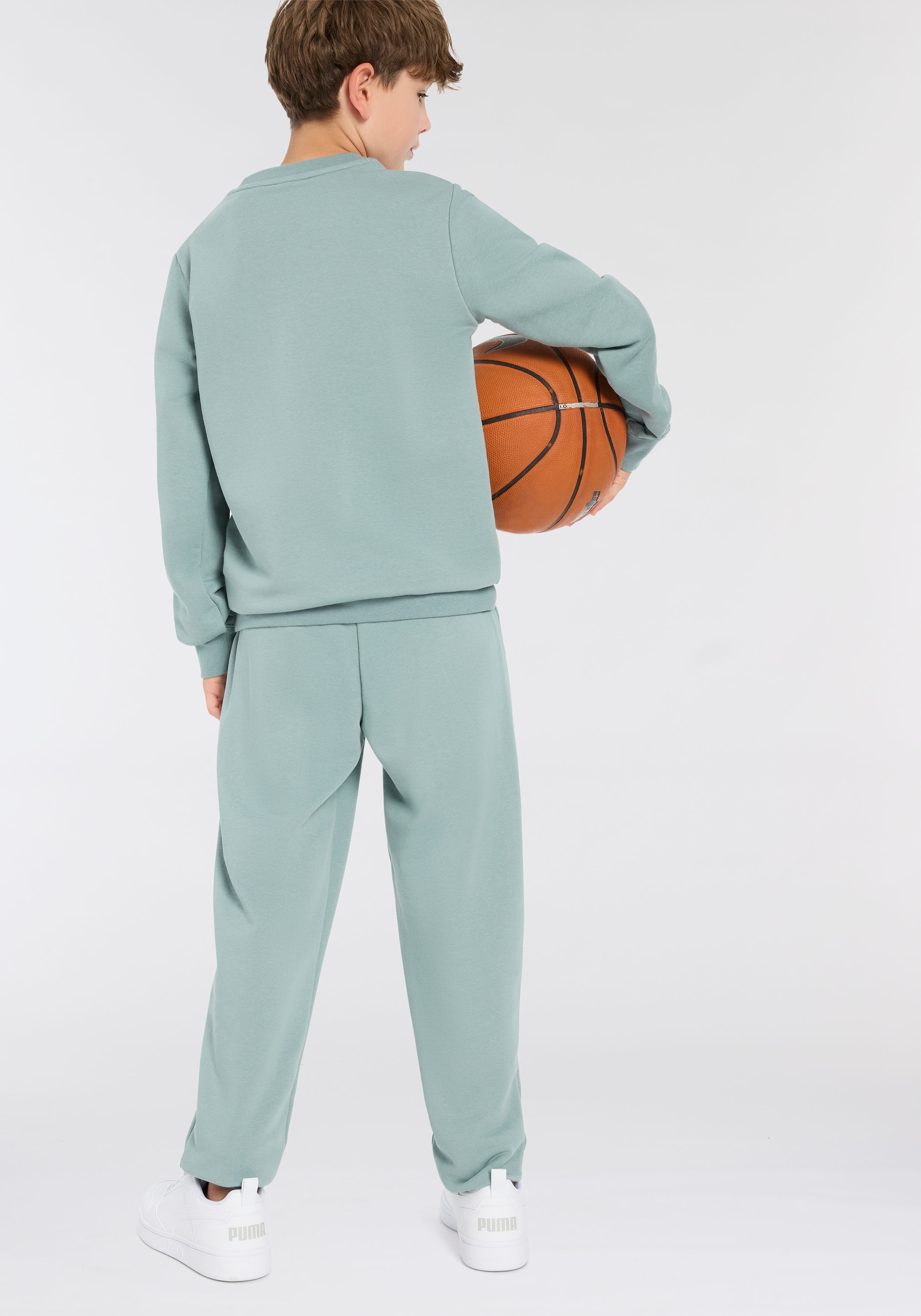 PUMA Trainingsanzug »ESS NO.1 LOGO CREW SWEAT SUIT TR B«, (2 tlg.), für Kinder, weiche Sweatware