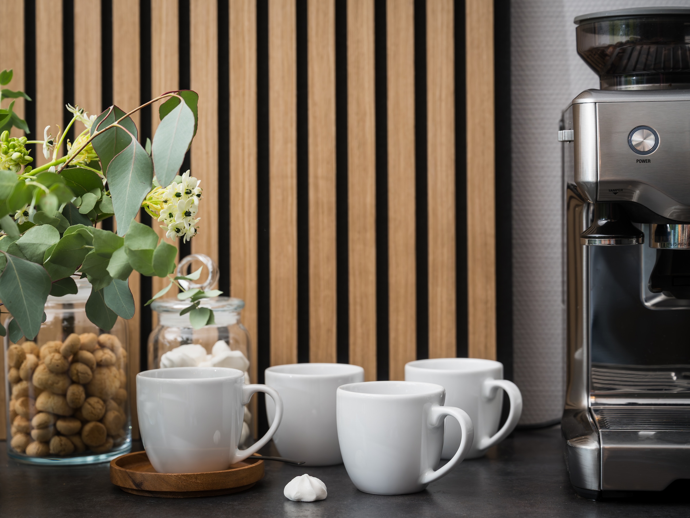CreaTable Becher "Bistrot Weiss, Kaffeebecher Set 4-tlg" Klassiker in Weiß, Der Alleskönner