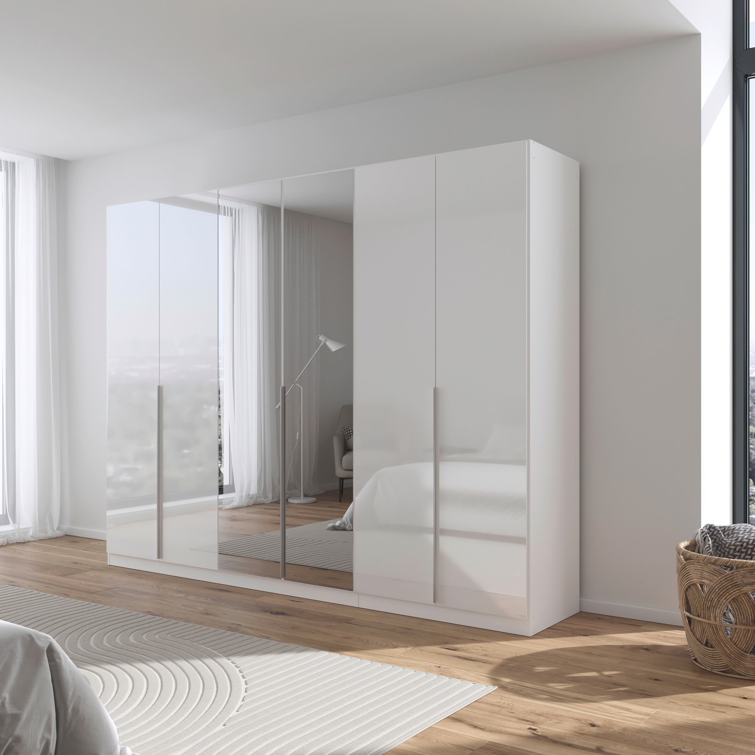 rauch Drehtürenschrank »Kleiderschrank Schrank Garderobe AGORDO mit Dekor- oder Hochglanzfront«, (in zwei Griff-Farben, Breiten 91-360 cm), durchdachte Innenausstattung, in 7 Breiten und 2 Höhen MADE IN GERMANY