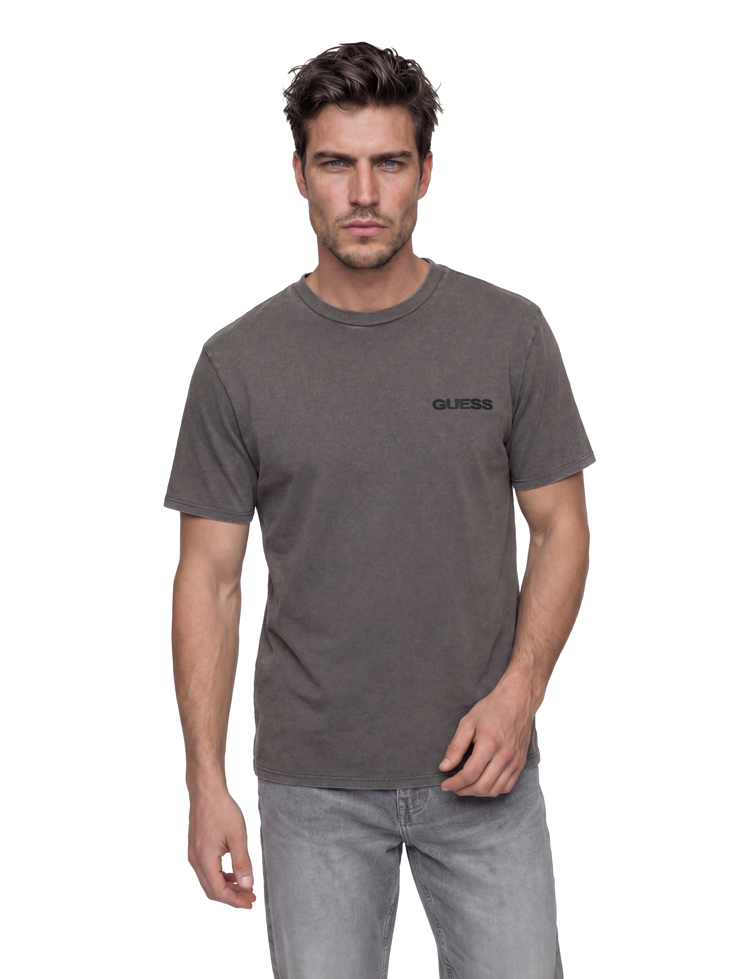 Guess Noir T-Shirt Embossed Logo - Bild 3