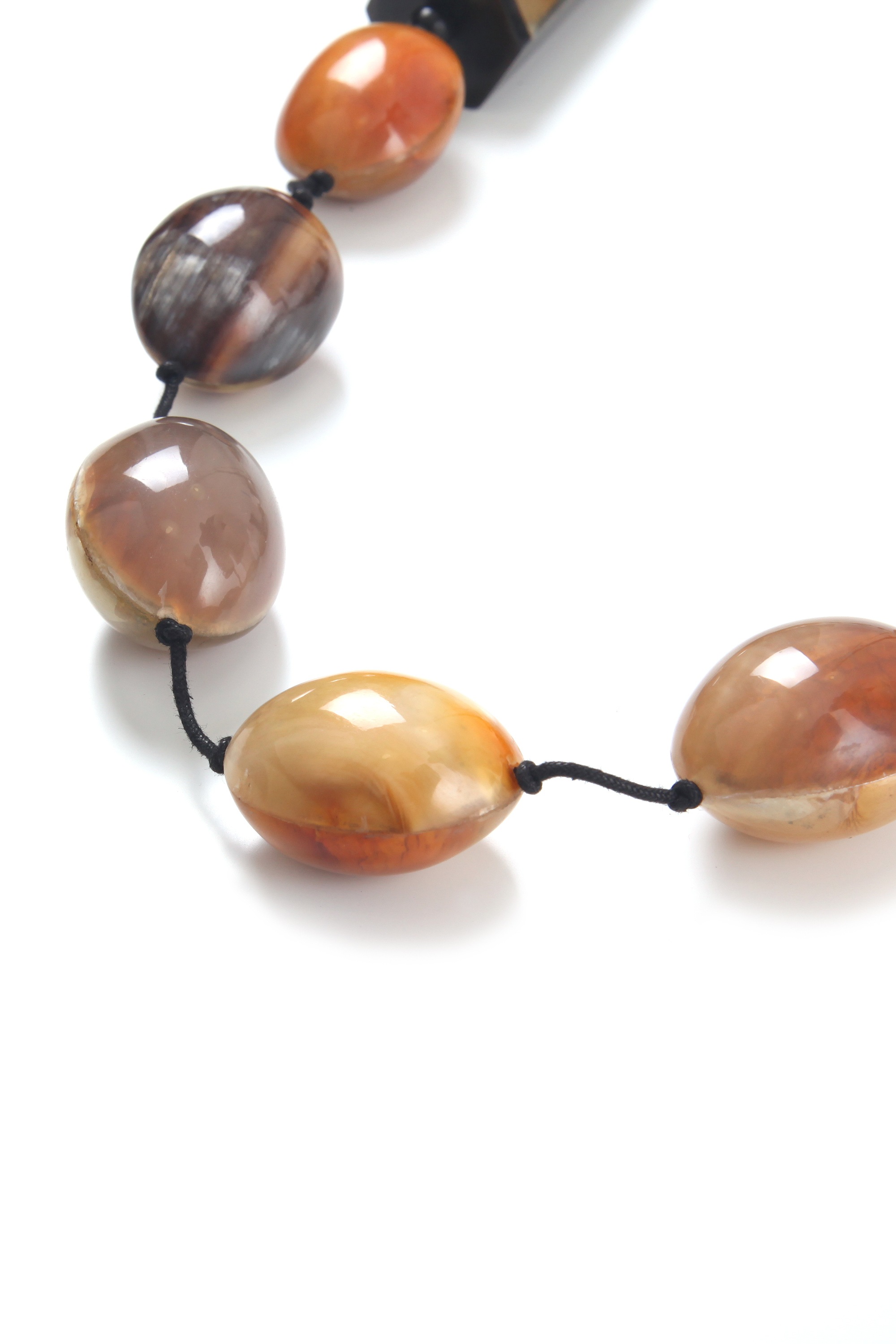 COLLEZIONE ALESSANDRO Lange Kette »Inoa«, zwei große Hornelemente