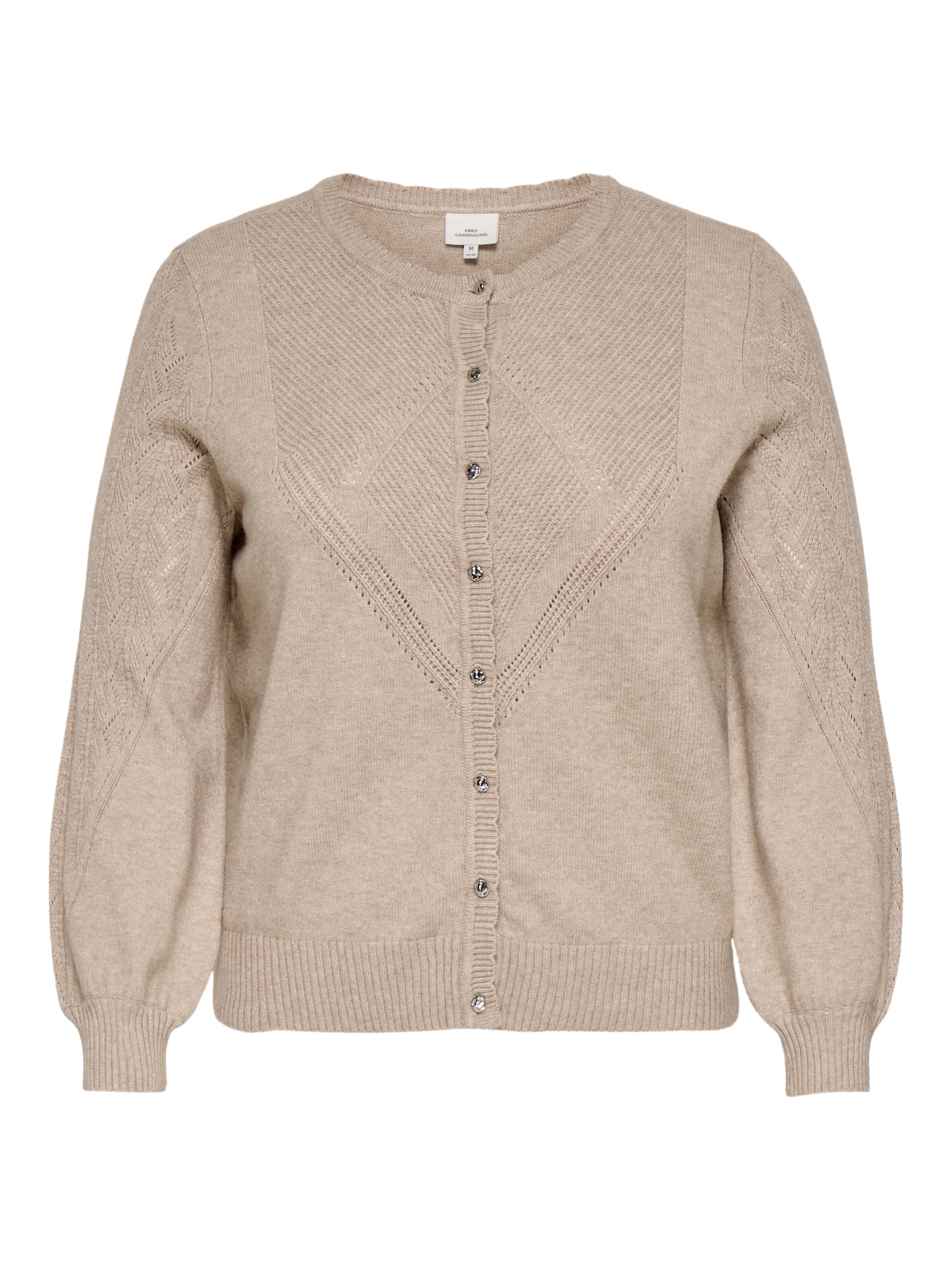 ONLY CARMAKOMA Strickjacke "CARPRINCESS LS O-NECK CARDI NOOS" Viskosemischung
