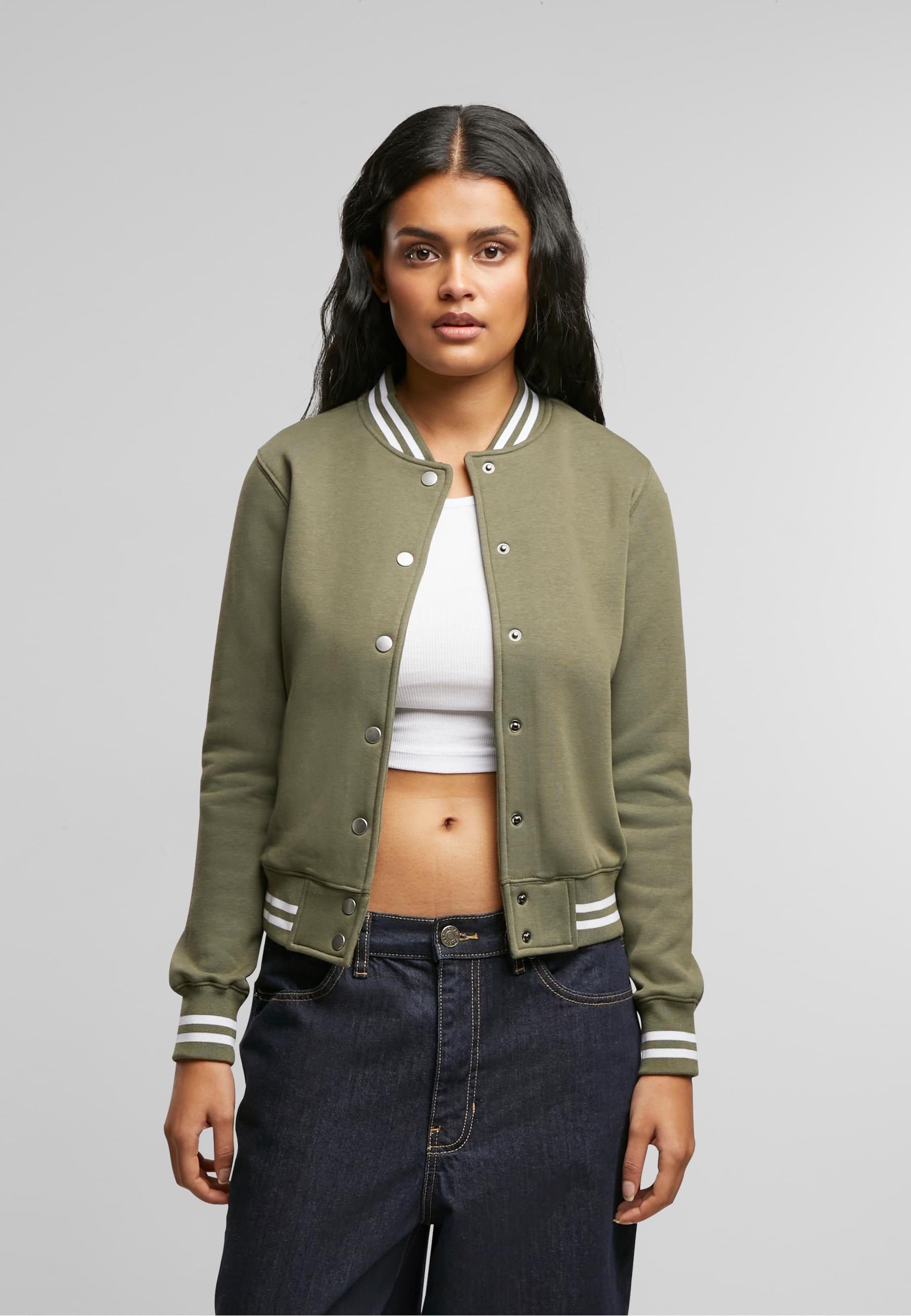 URBAN CLASSICS Anorak »Urban Classics Damen Ladies College Sweat Jacket«, (1 St.), ohne Kapuze