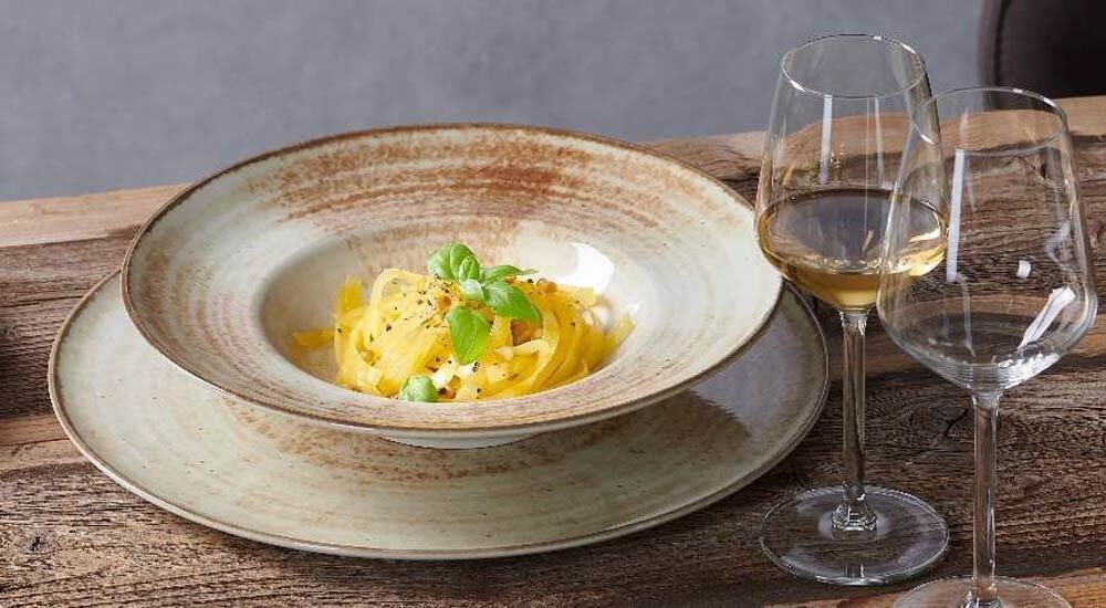 Ritzenhoff & Breker Geschirr-Set »Pizza- und Pasta Set Siena / Faia braun« Spülmaschinengeeignet
