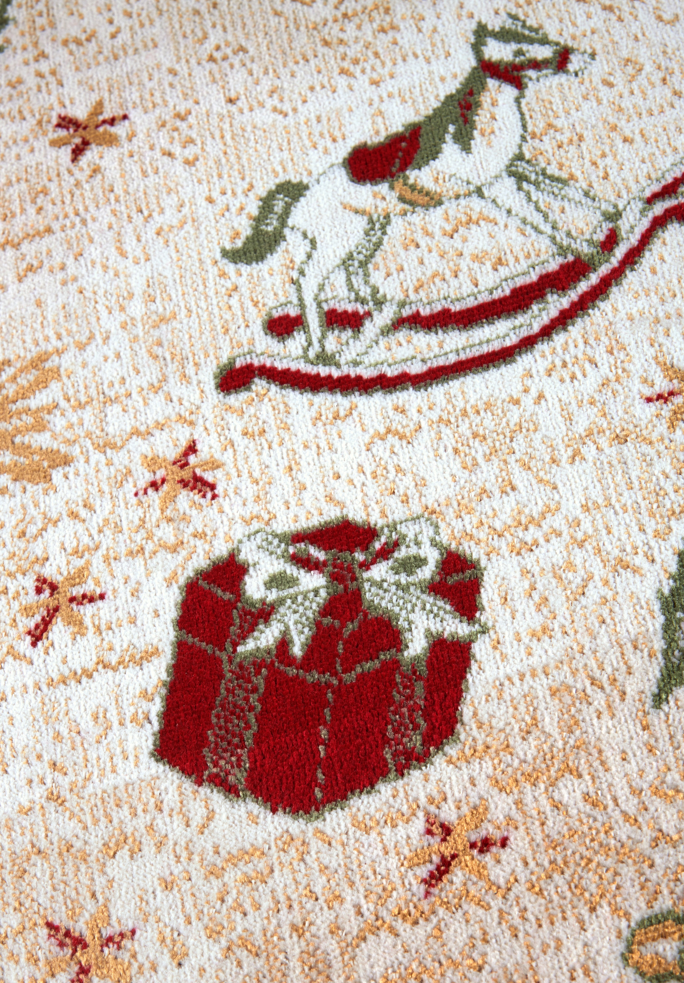 Villeroy & Boch Teppich »Nostalgic Shine Toy's Delight, eckig, rund und Läufer«, rechteckig, 6 mm Höhe, Weihnachten, Wohnzimmer, Flur, Geschenk, Toys Delight, Dekoration