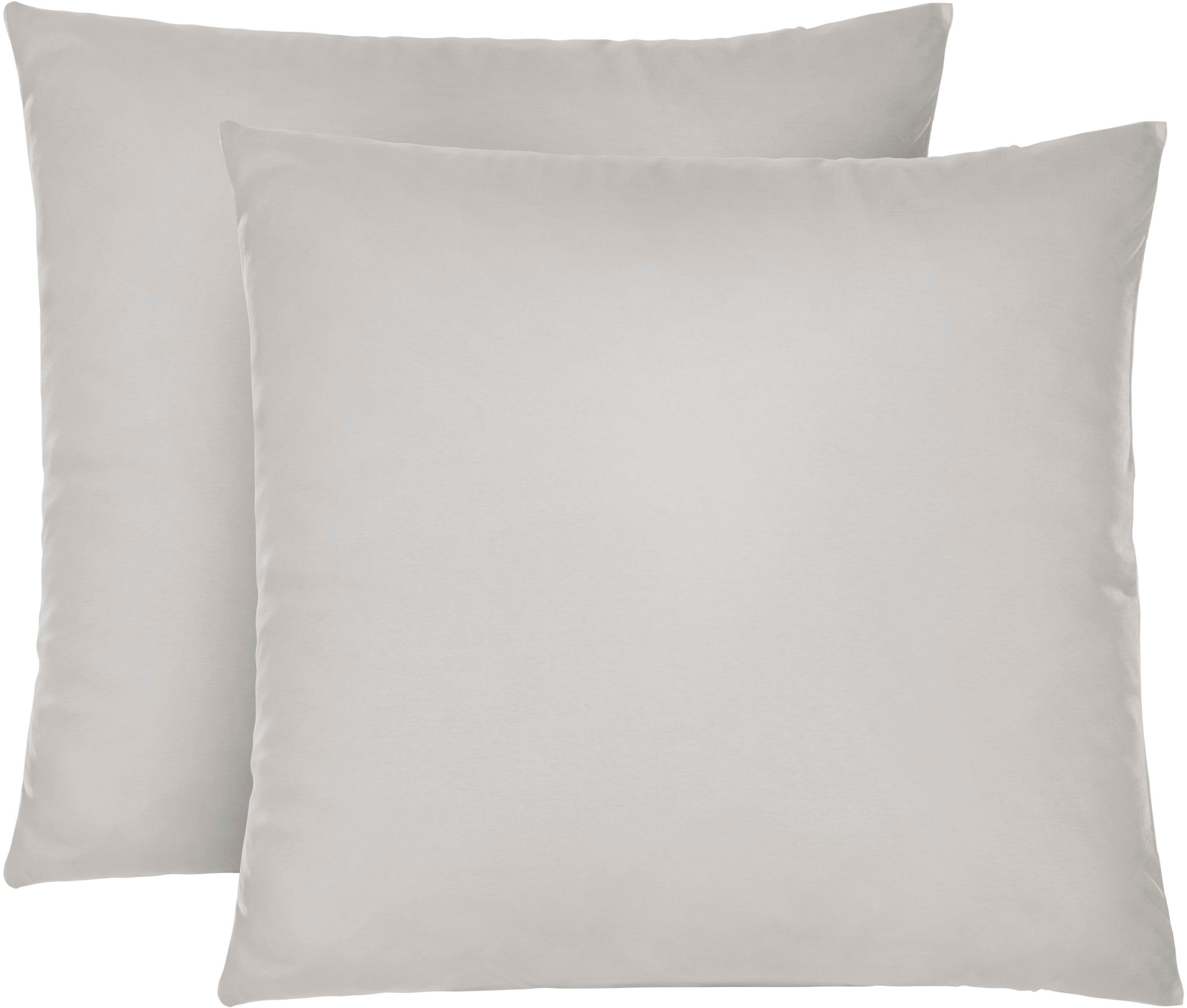 Biberna Kissenbezug "Michi Feinjersey mit Reißverschluss" verschiedene Größen, Feinjersey Kissenhülle aus 100% Baumwolle