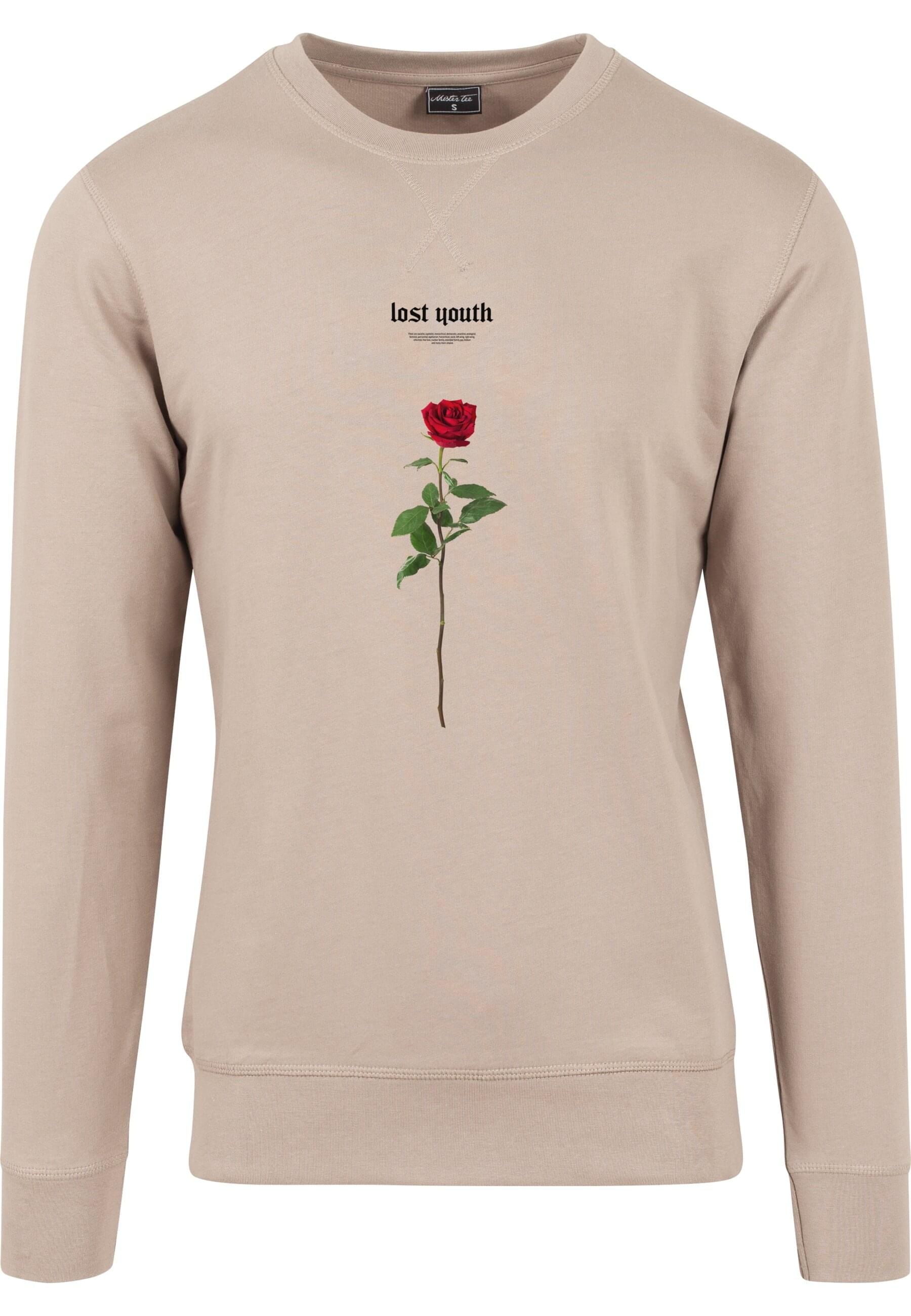 MisterTee Rundhalspullover »MisterTee Herren Lost Youth Rose Crewneck«