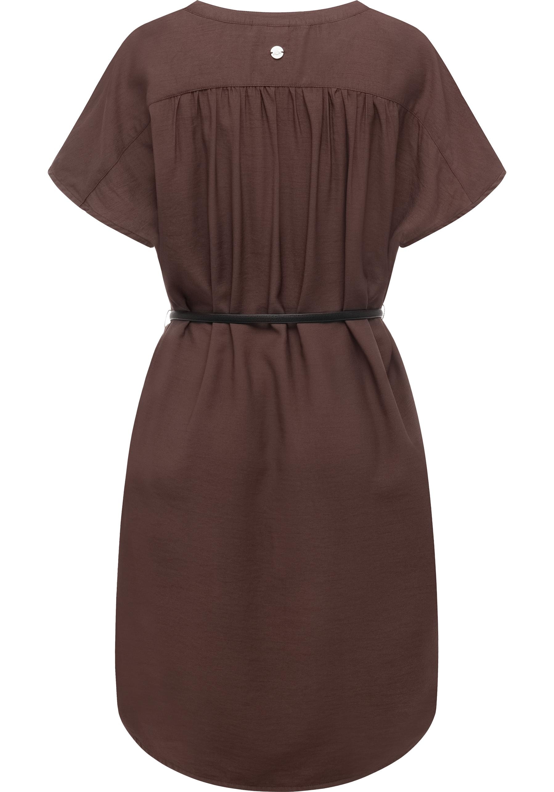 Ragwear Minikleid »Klarisa« Ohne Taschen Lockeres Oversize Sommerkleid mit Gürtel