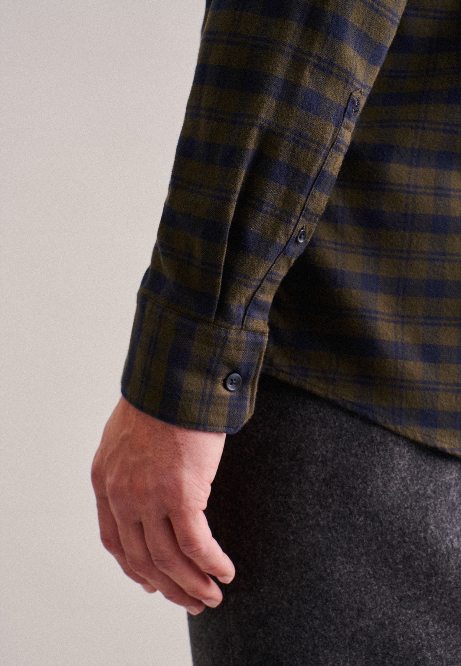 seidensticker Businesshemd »Schwarze Rose«, Regular Langarm Button-Down-Kragen Karo