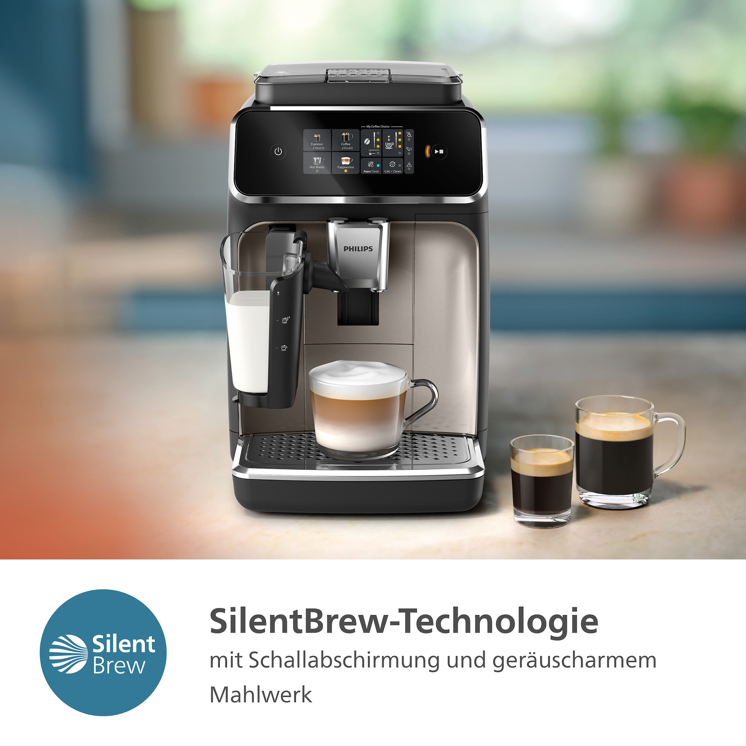 »EP2336/40 Kaffeevollautomat Series«, Philips verchromt Schwarz 4 LatteGo-Milchsystem, | BAUR Kaffeespezialitäten, 2300 mit