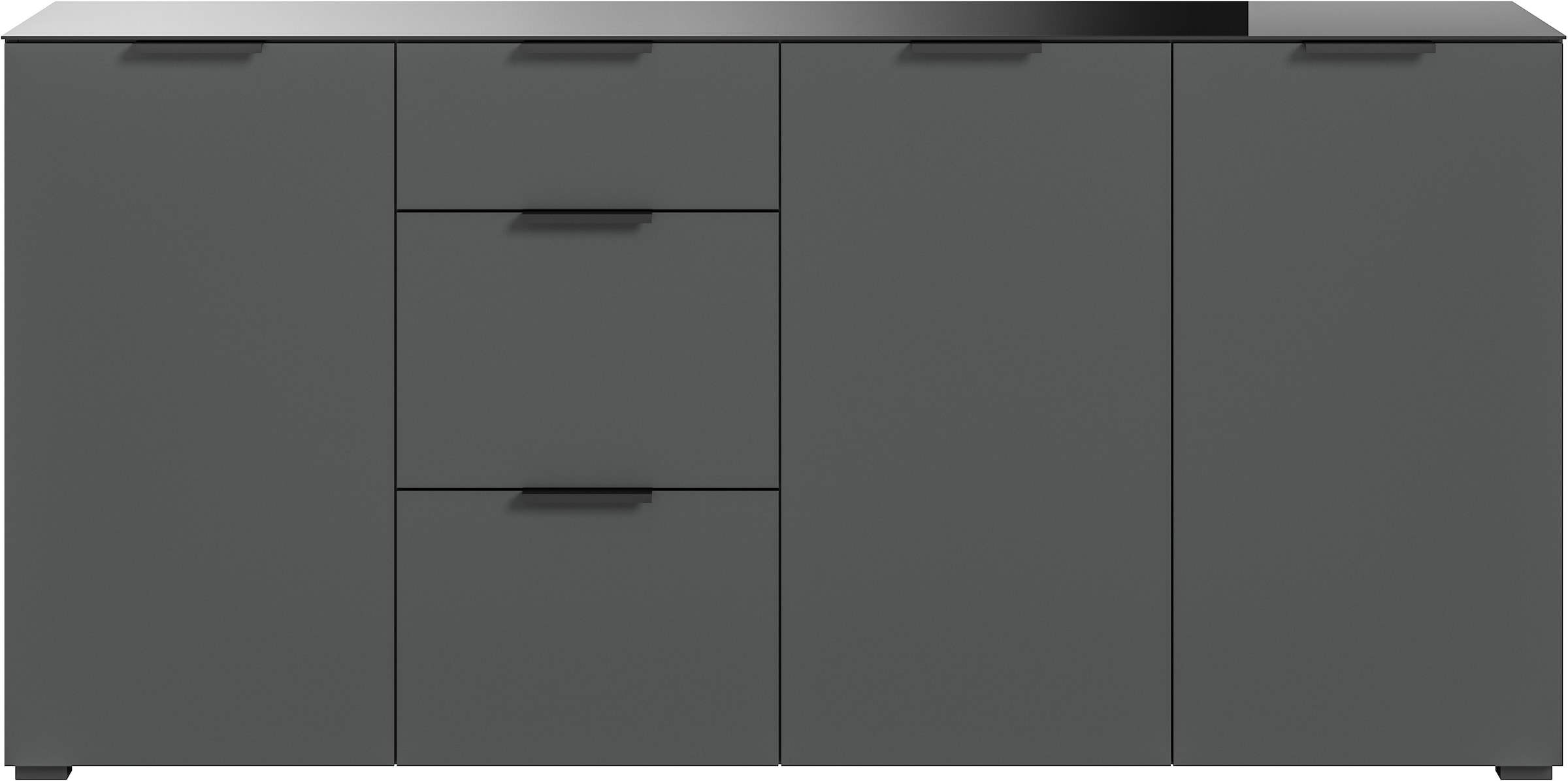 INOSIGN Sideboard »Raio, Breite 179 cm, 3 Türen, 3 Schubkästen, Oberboden mit Glasplatte«, Anrichte, Kommode, Schrank
