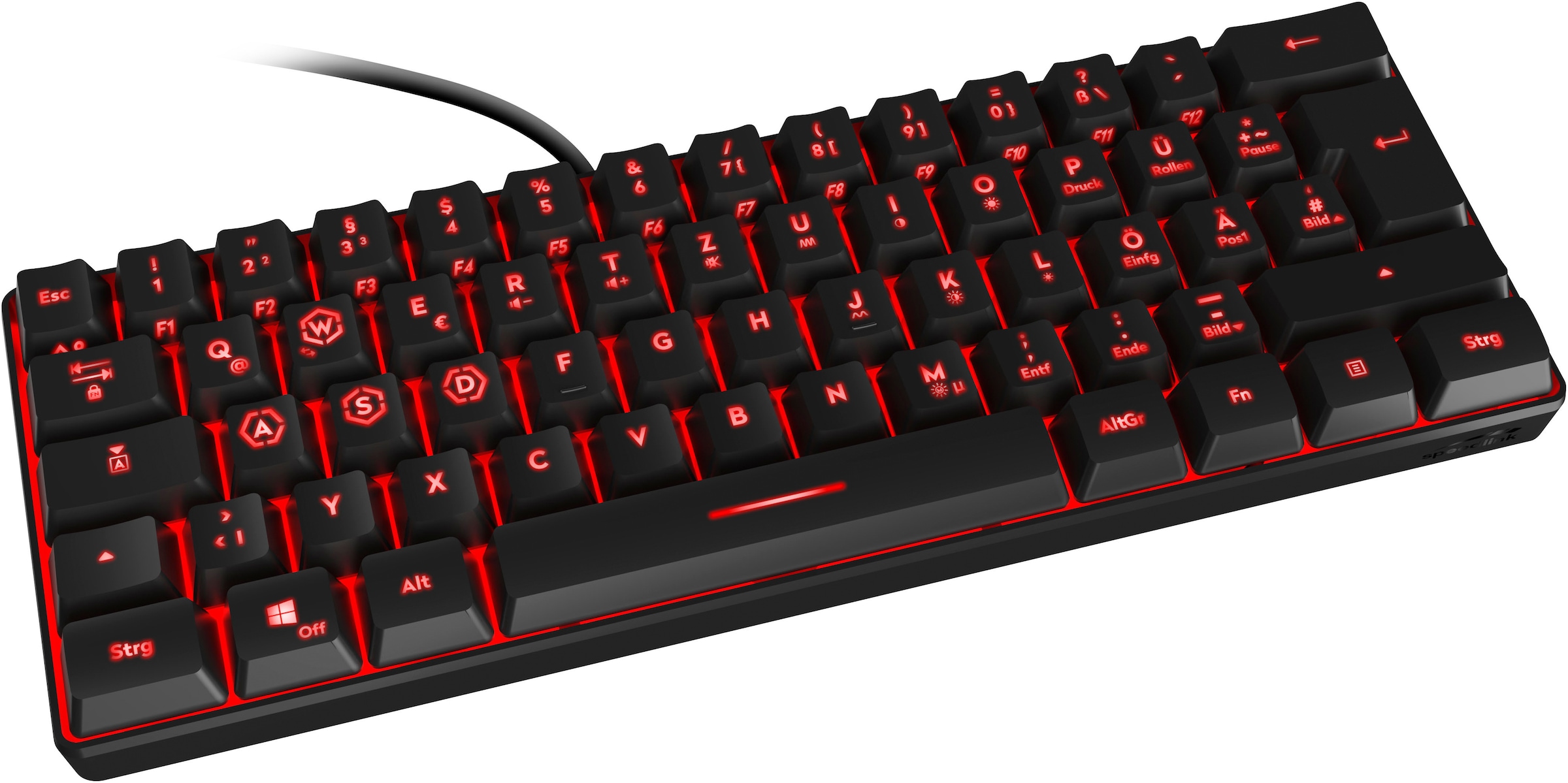 Speedlink Gaming-Tastatur »Letos RGB 60%«, (USB-Anschluss-Anpassbare Höhe)