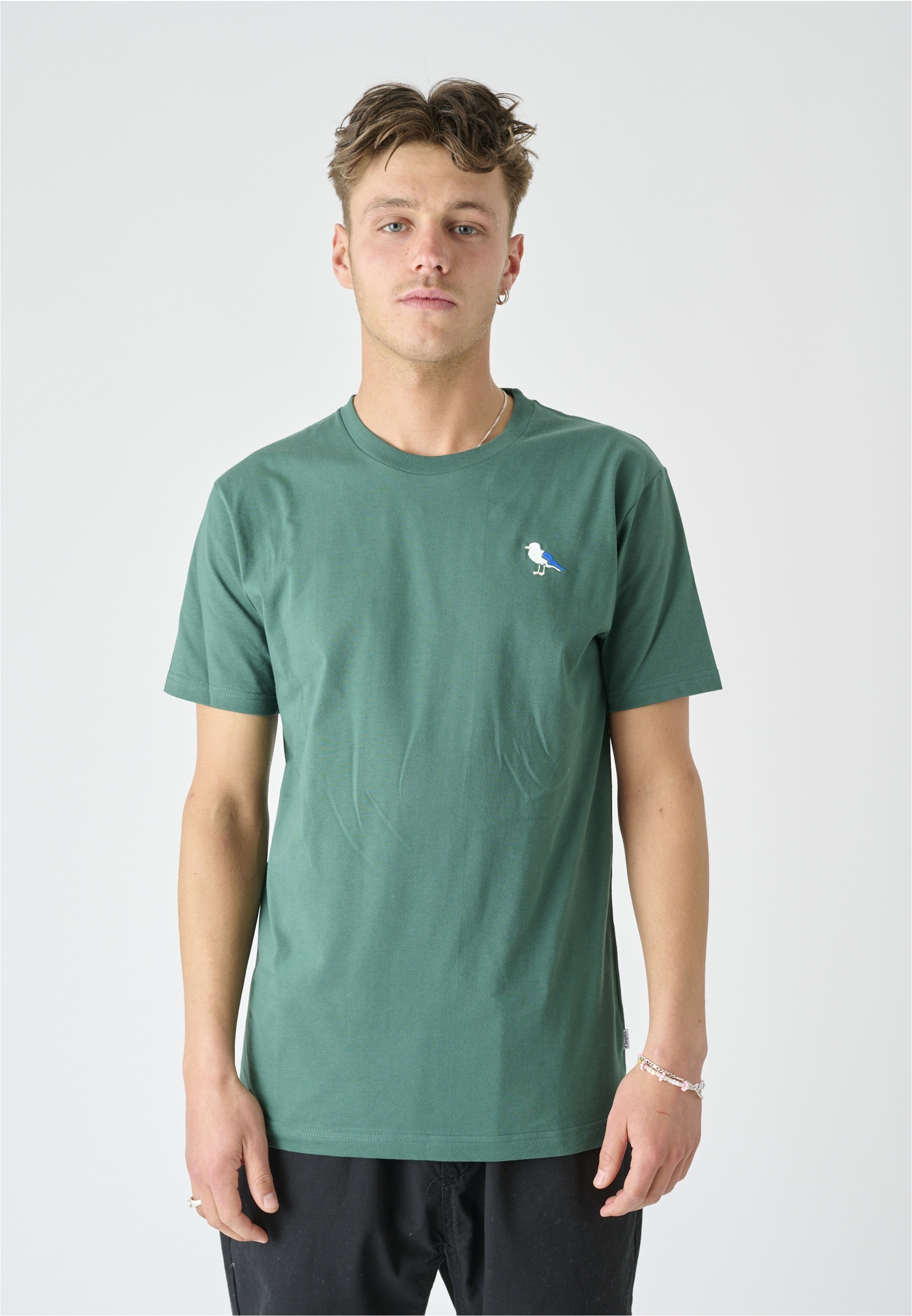 Cleptomanicx T-Shirt "Embro Gull" 1 Stk. tlg. mit Gull-Stickerei günstig online kaufen