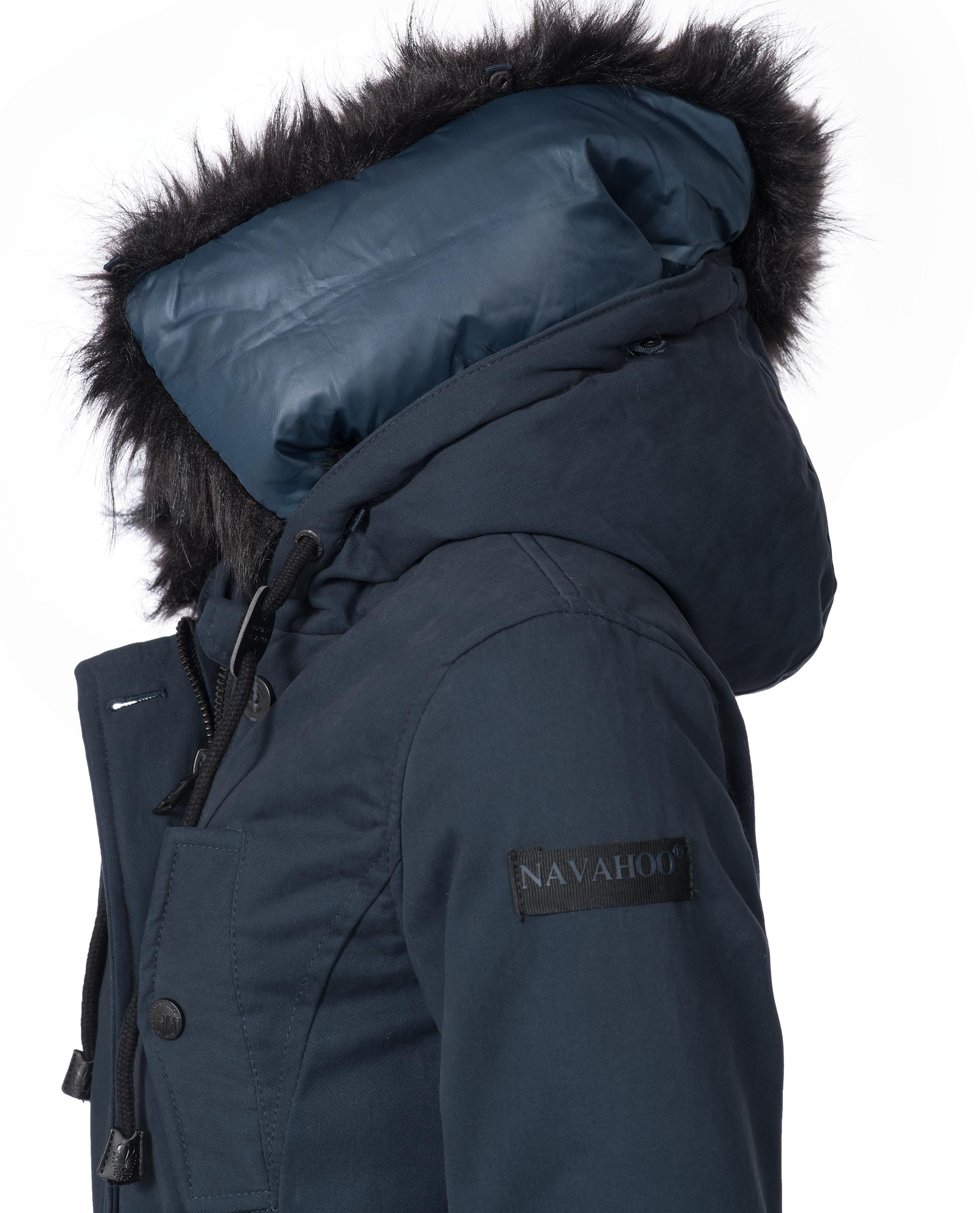 Navahoo Wintermantel »Luluna«, edler Baumwoll Parka mit Fellimitat