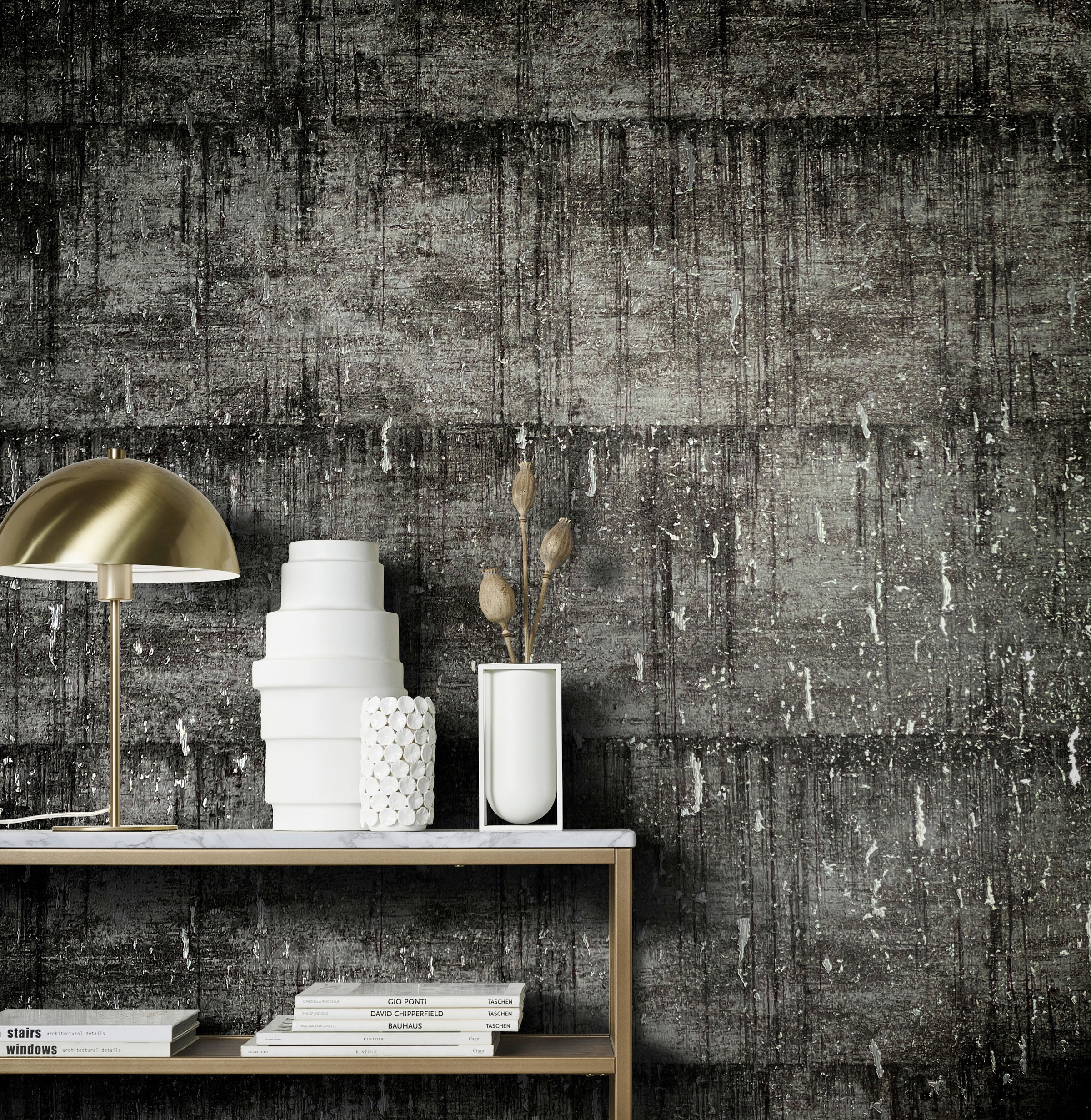 Marburg Vliestapete metallic  schimmernd Betonoptik, moderne Tapete für Wohnzimmer Schlafzimmer Küche