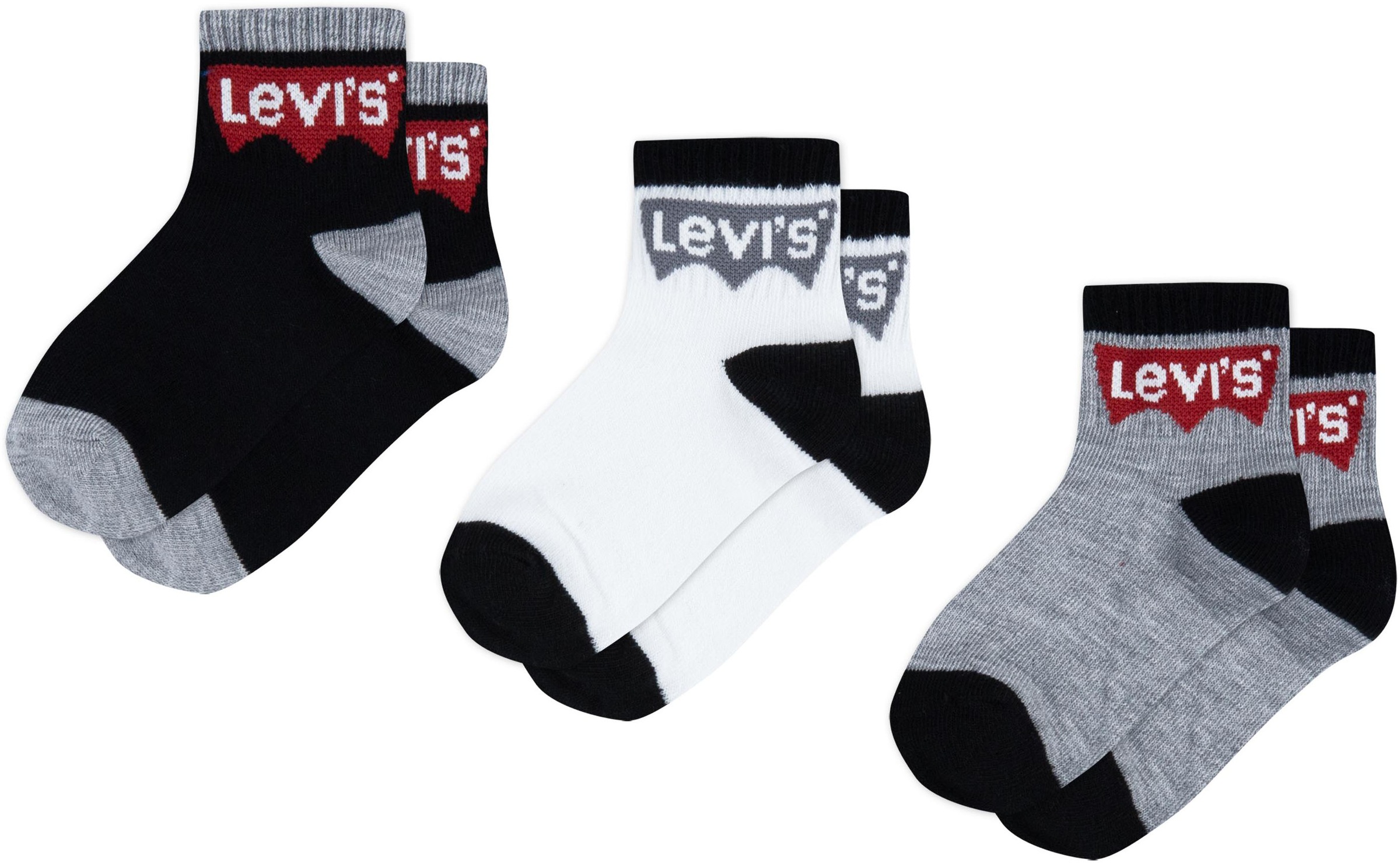 Levis Kids Socken "BATWING MID CUT3PK" Packung, 3 Stk. tlg. im 3er-Pack günstig online kaufen