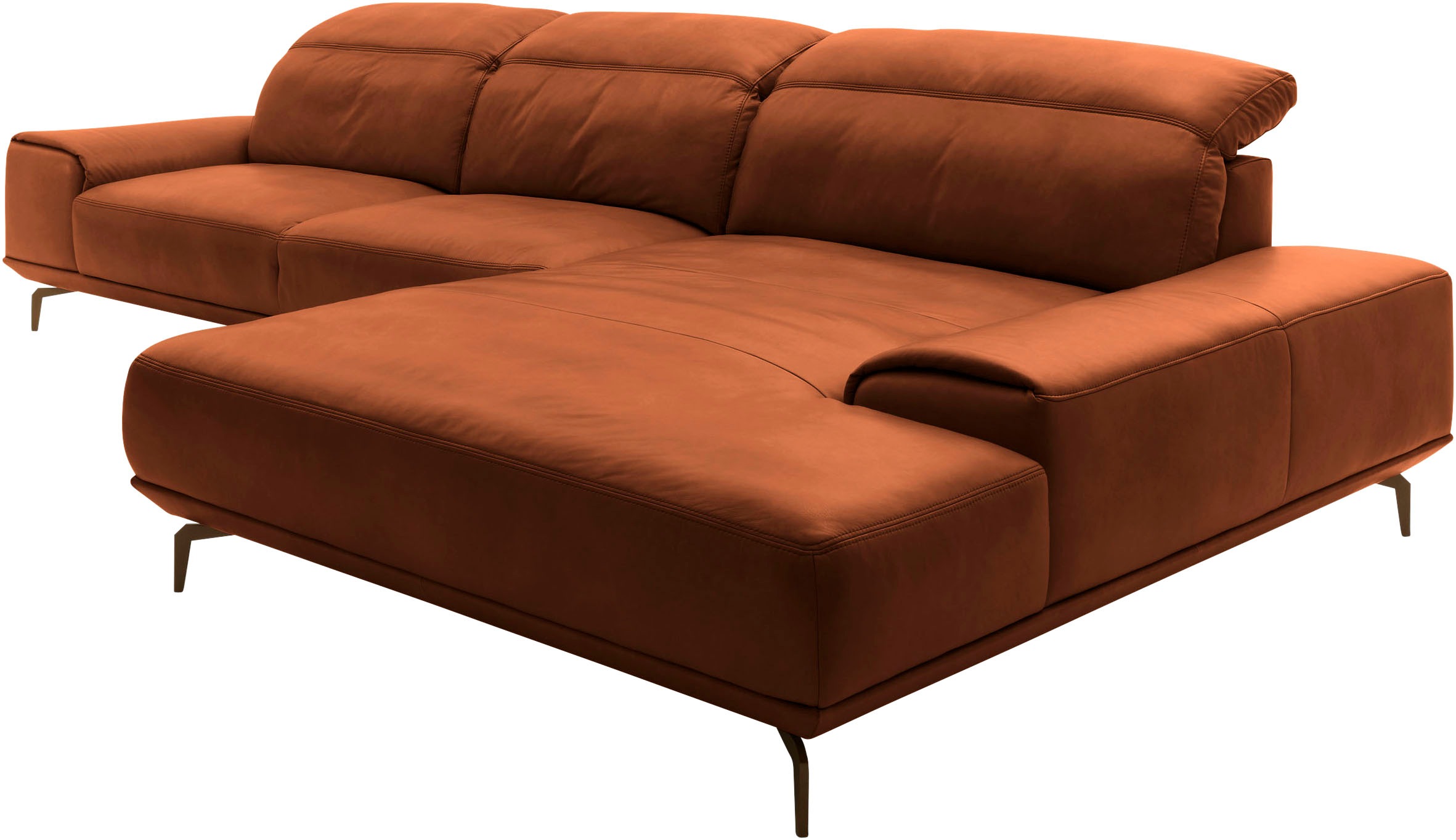Musterring Wohnlandschaft »MR 2490«, Bronze-Fuß Sitzhöhe 46cm, wahlweise mit Funktionen, Maße 342 x 207 cm